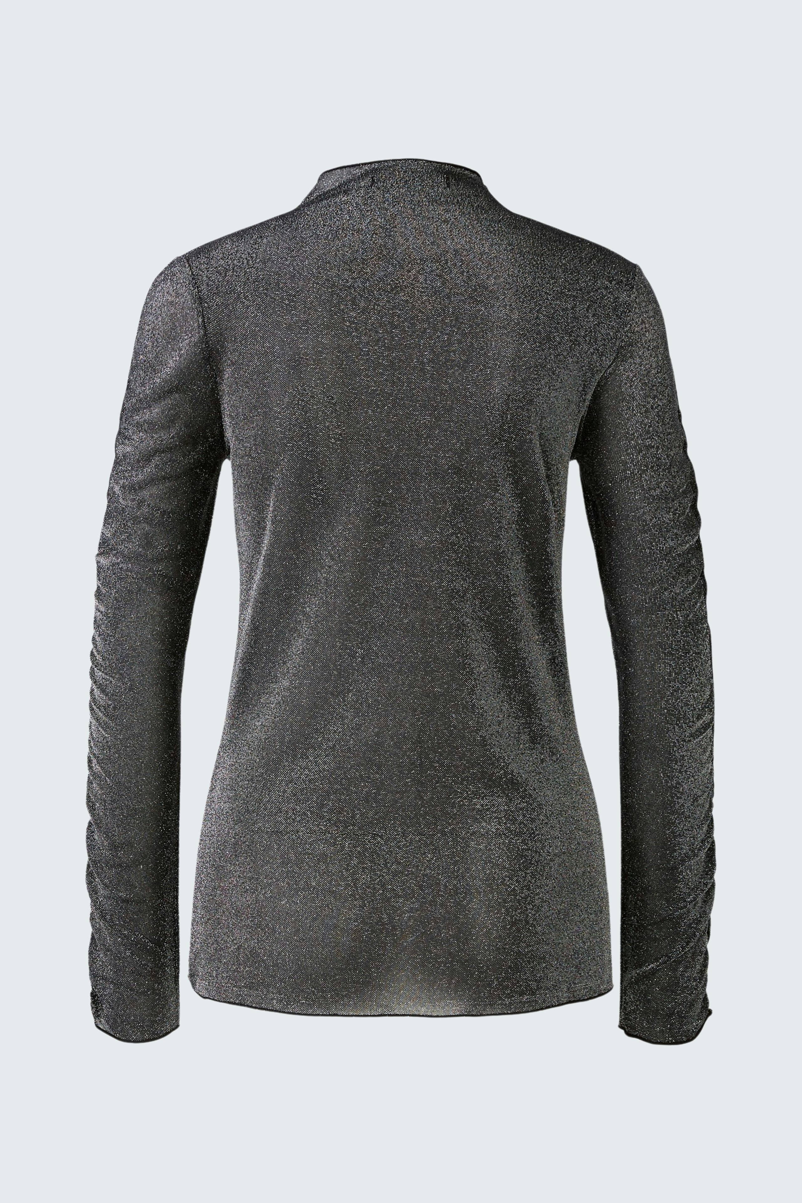 Stylish women's long-sleeve pullover in dark gray, perfect for casual and chic outfits.