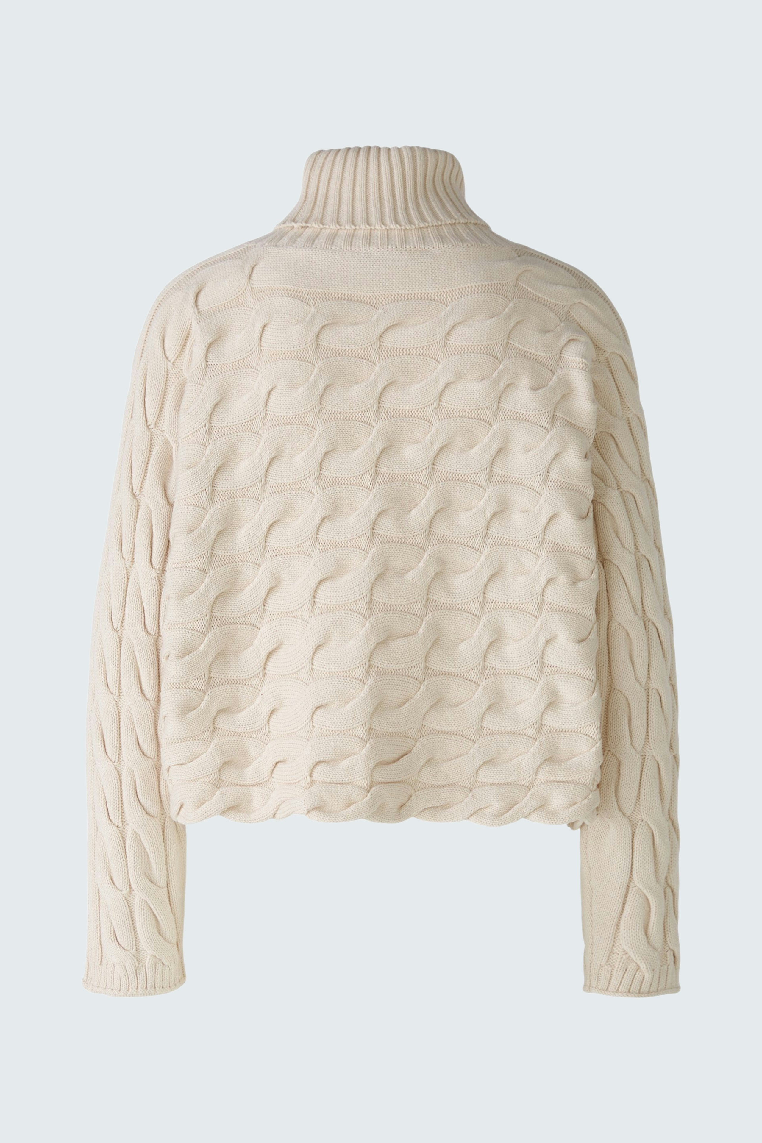 Archi◆VOLUME RIB HI NECK PULLOVER/ニット/S/ウール/WHT/AW22-K1 HIGH NECK PULLOVER | Grey | .OBJECT CI Spain