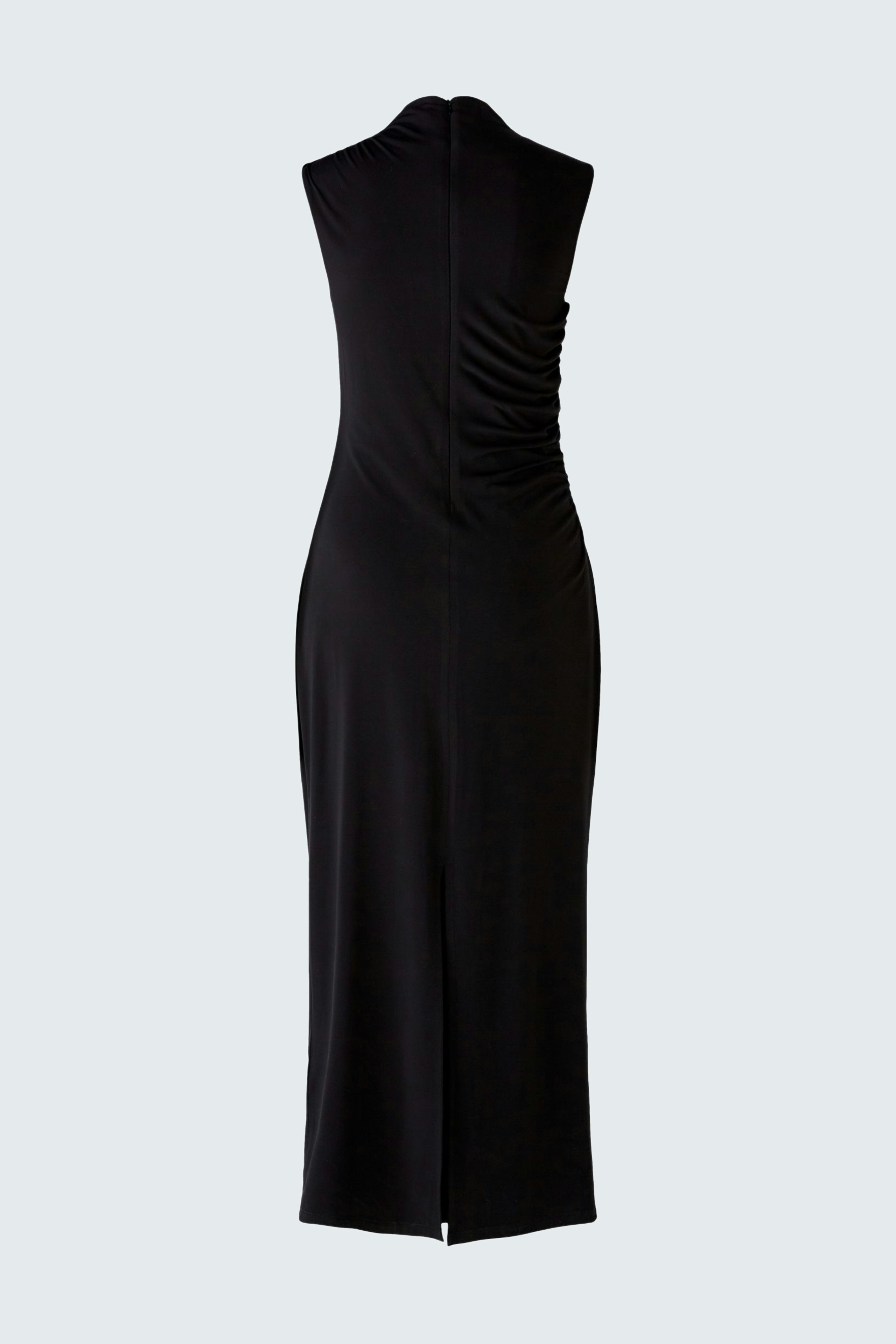 Elegantes Abendkleid: Schwarzes, figurbetontes Kleid mit Rückendetail für einen stilvollen Auftritt.