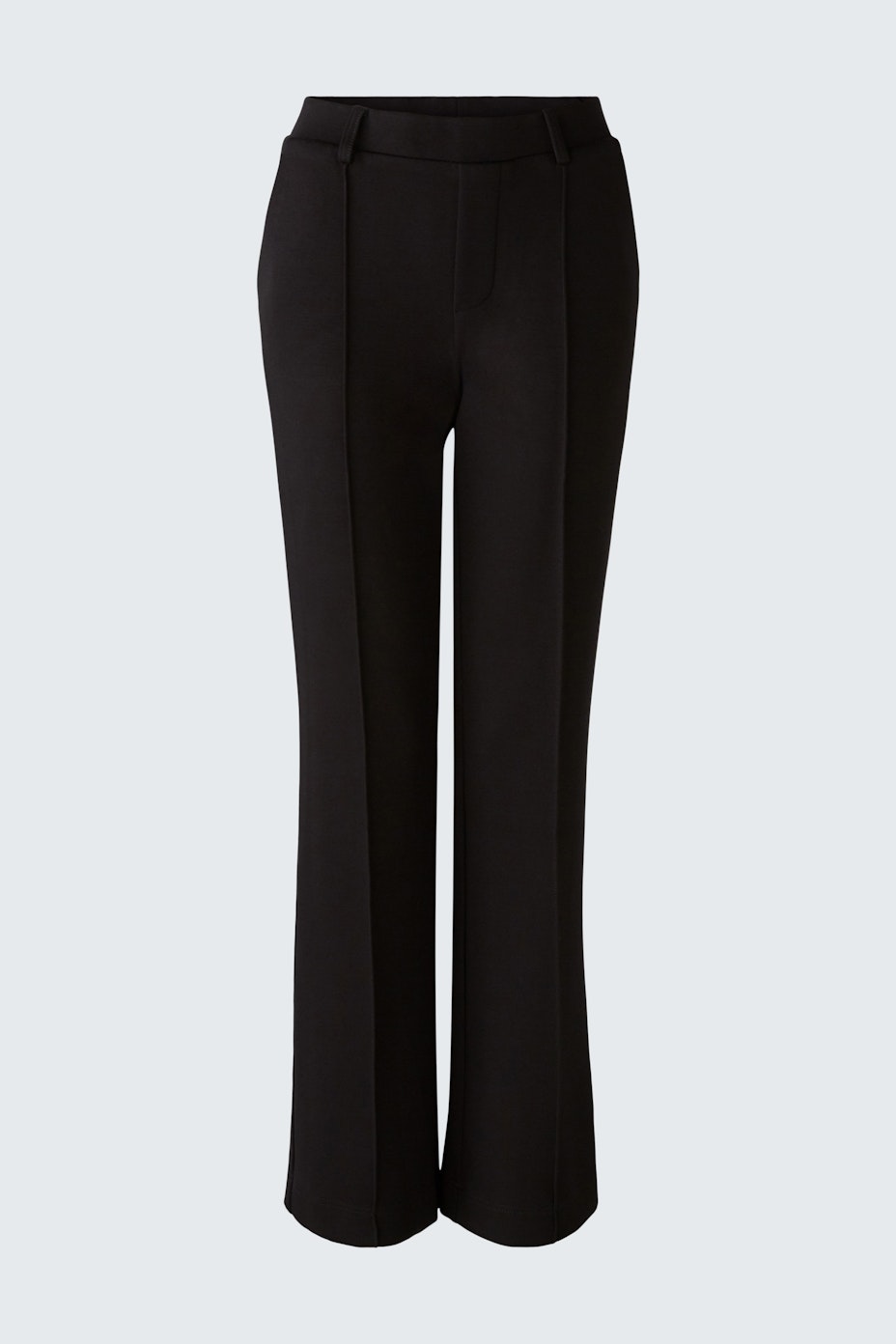 Elegante Damen-Hose in Schwarz mit weitem Bein und schickem Schnitt für einen modernen Look.