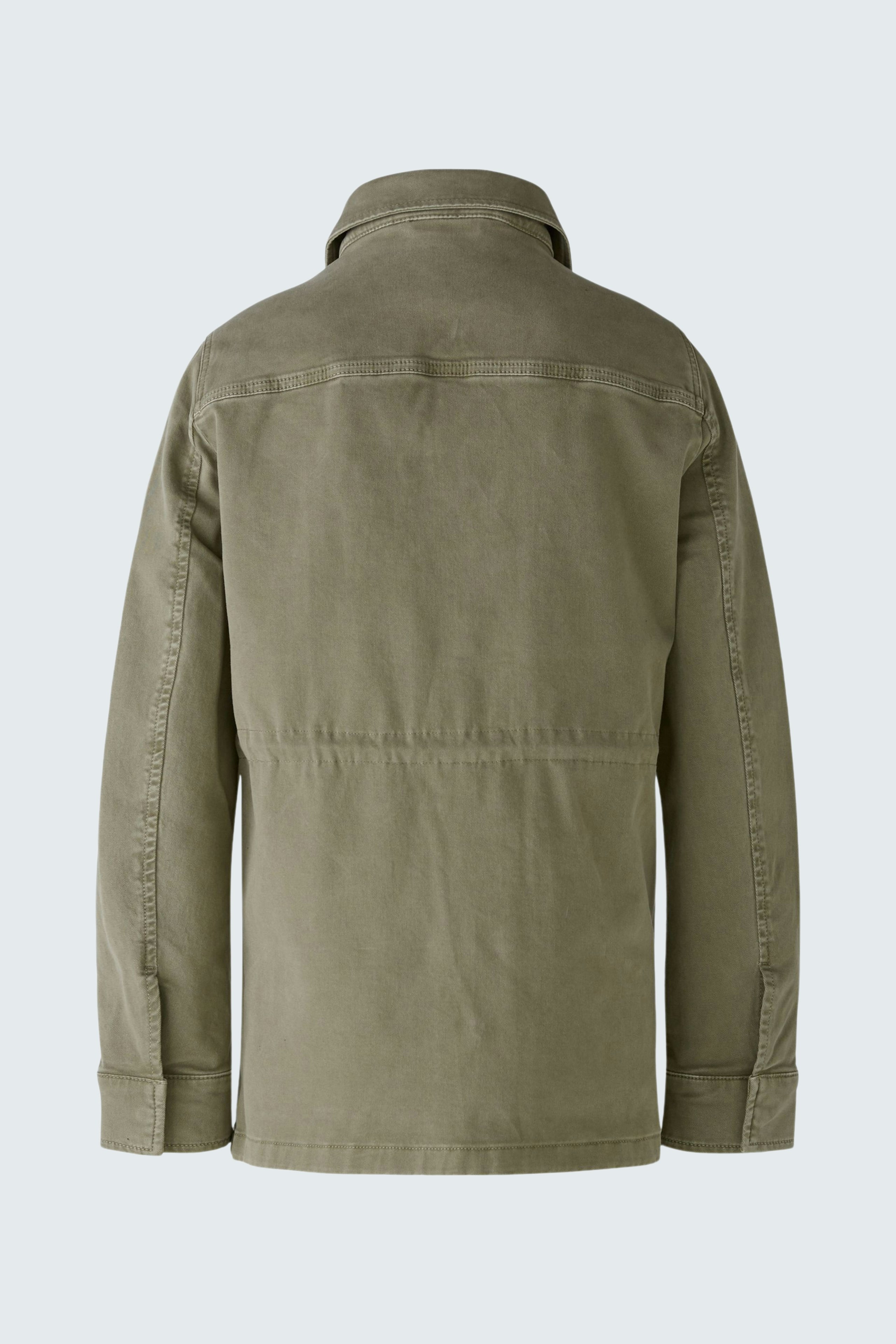 Stylish women's field jacket in olive green, featuring a classic back design.