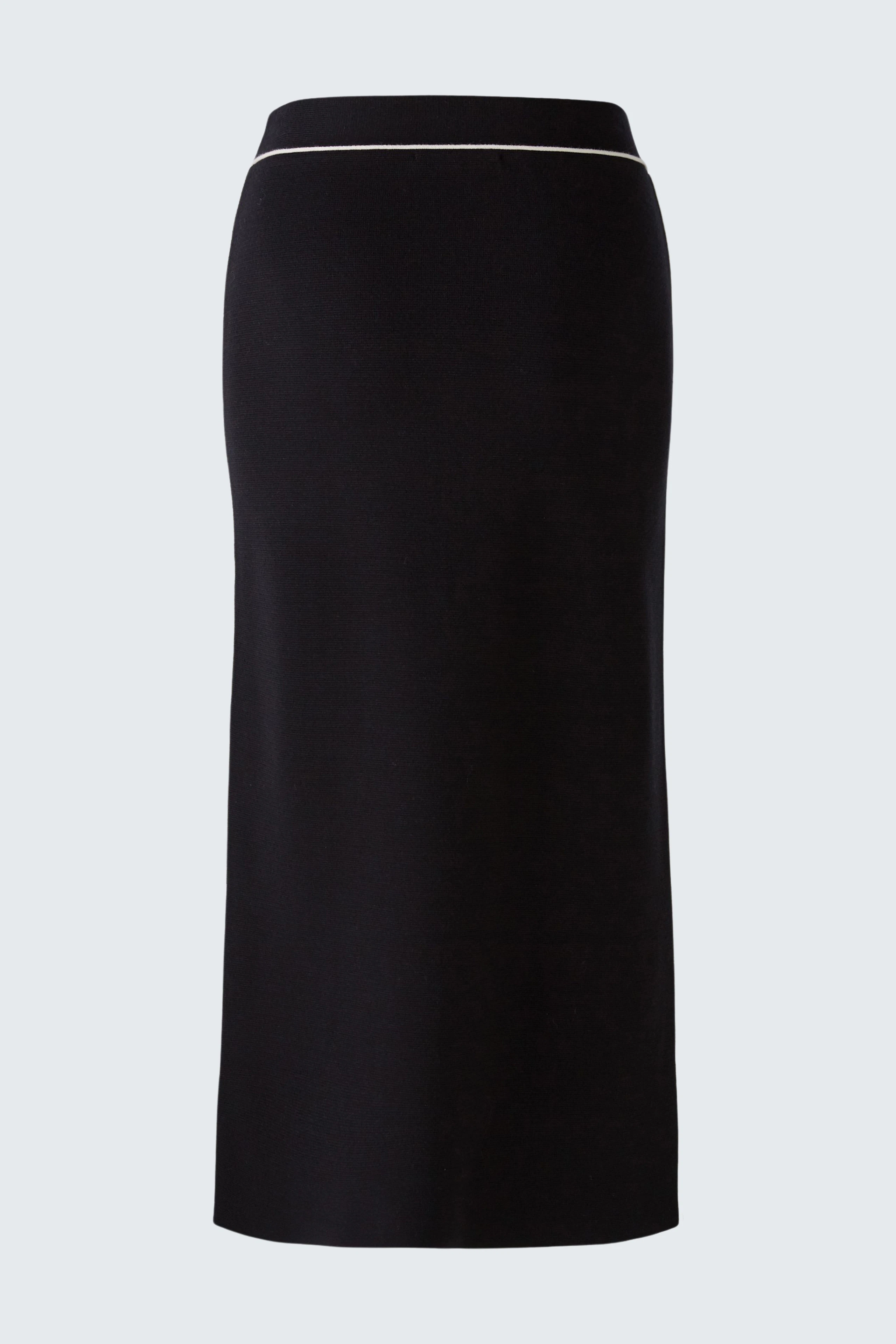 Eleganter schwarzer Strickrock für Damen, ideal für vielseitige Outfits und Anlässe.