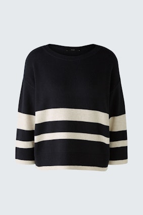 Pullover - black offwhite