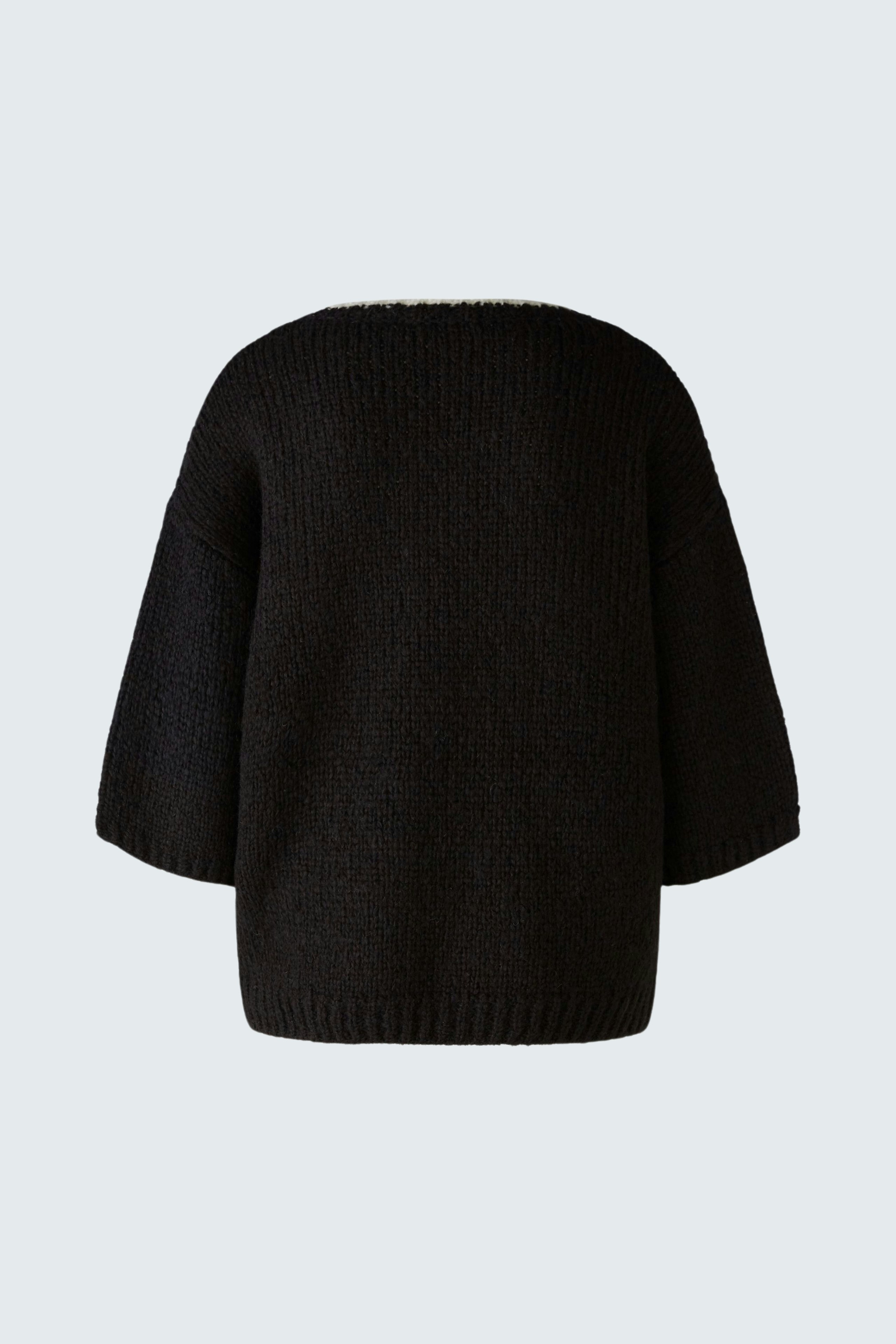 Schwarzer Damen-Pullover mit weitem Schnitt und lässigem Design, ideal für entspannte Anlässe.