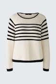 Pullover - white black