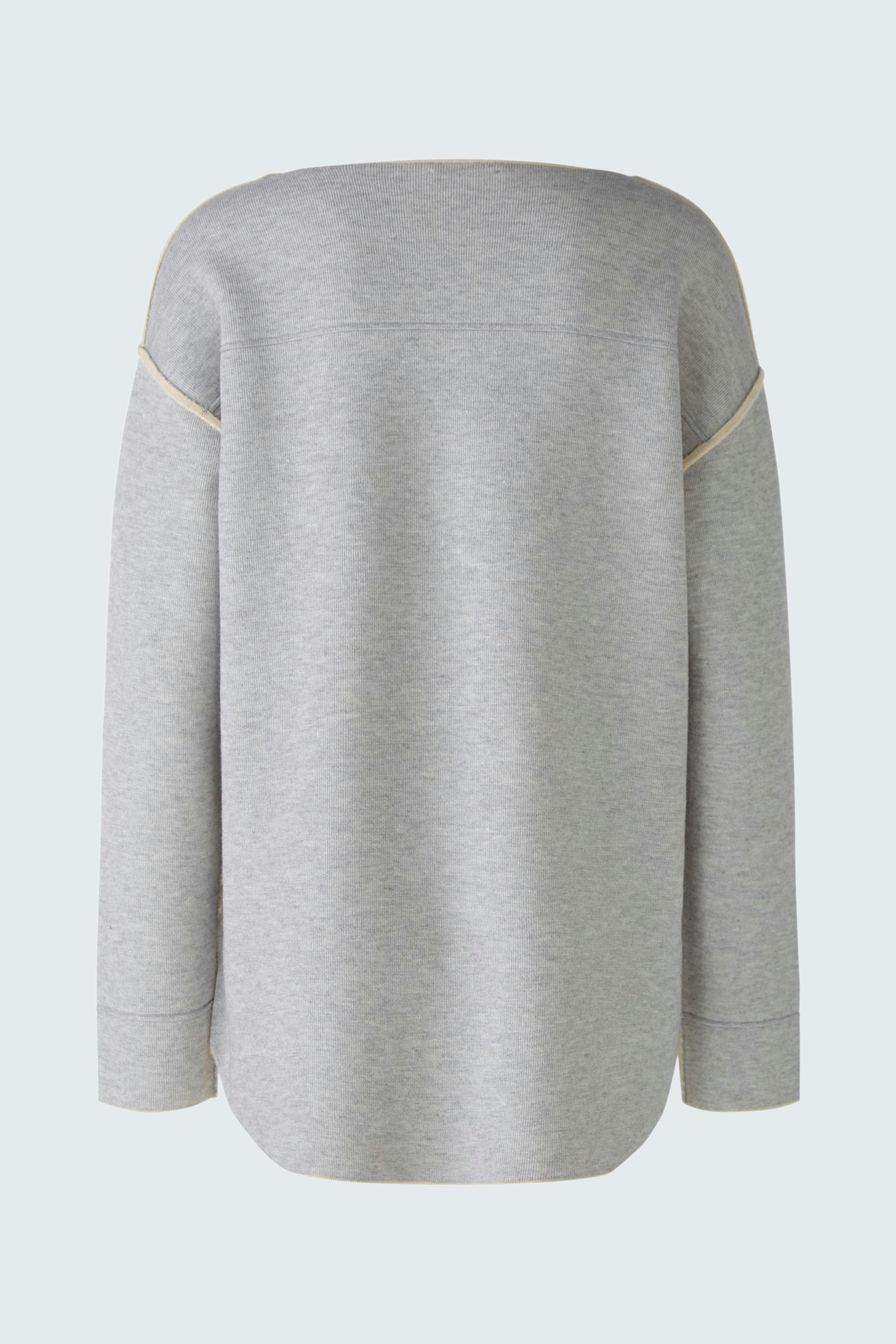 Casual women's pullover in soft grey with a relaxed fit and stylish design.
