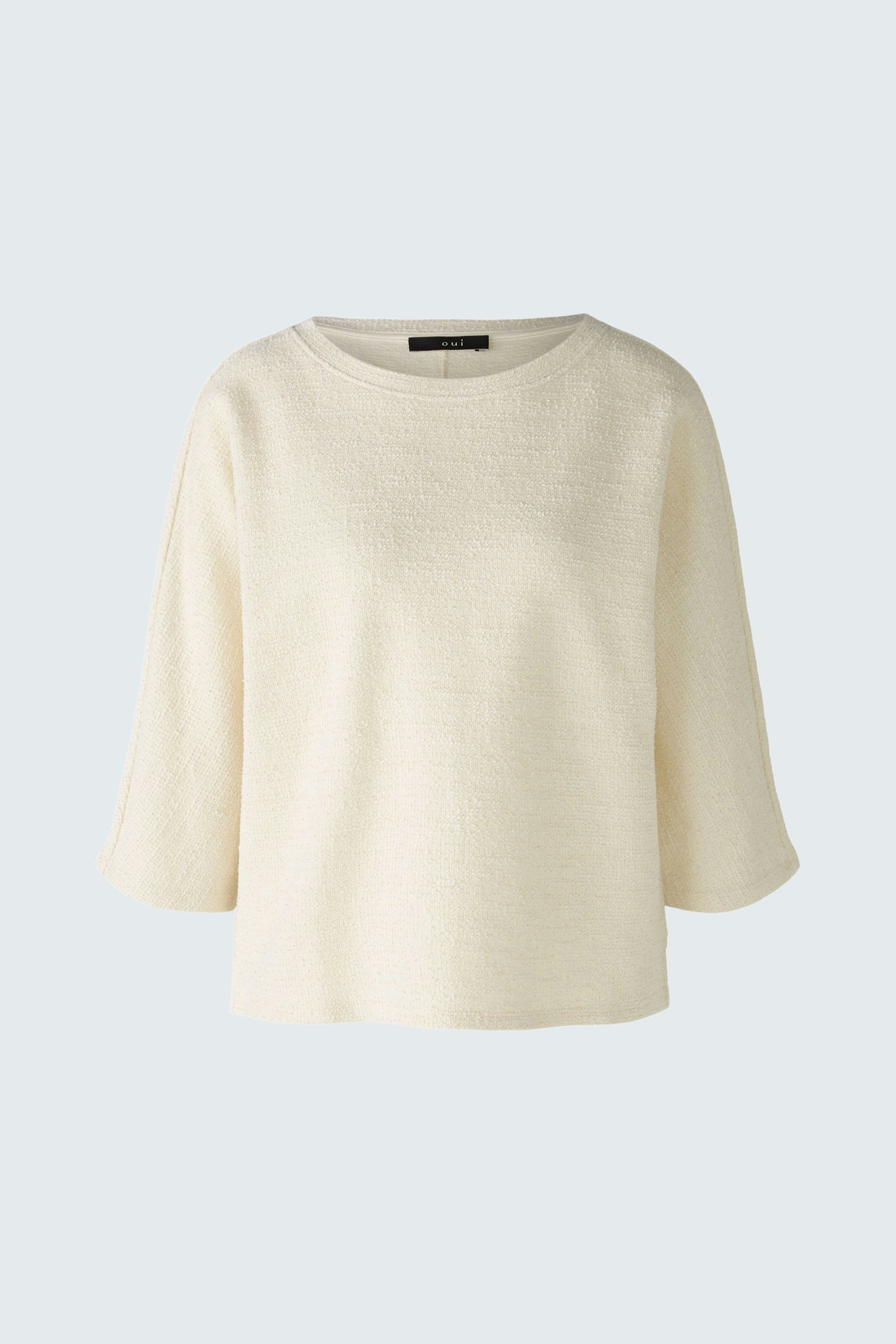 Beiger Damen-Pullover mit weitem Schnitt und lässigen Ärmeln, ideal für entspannte Looks.