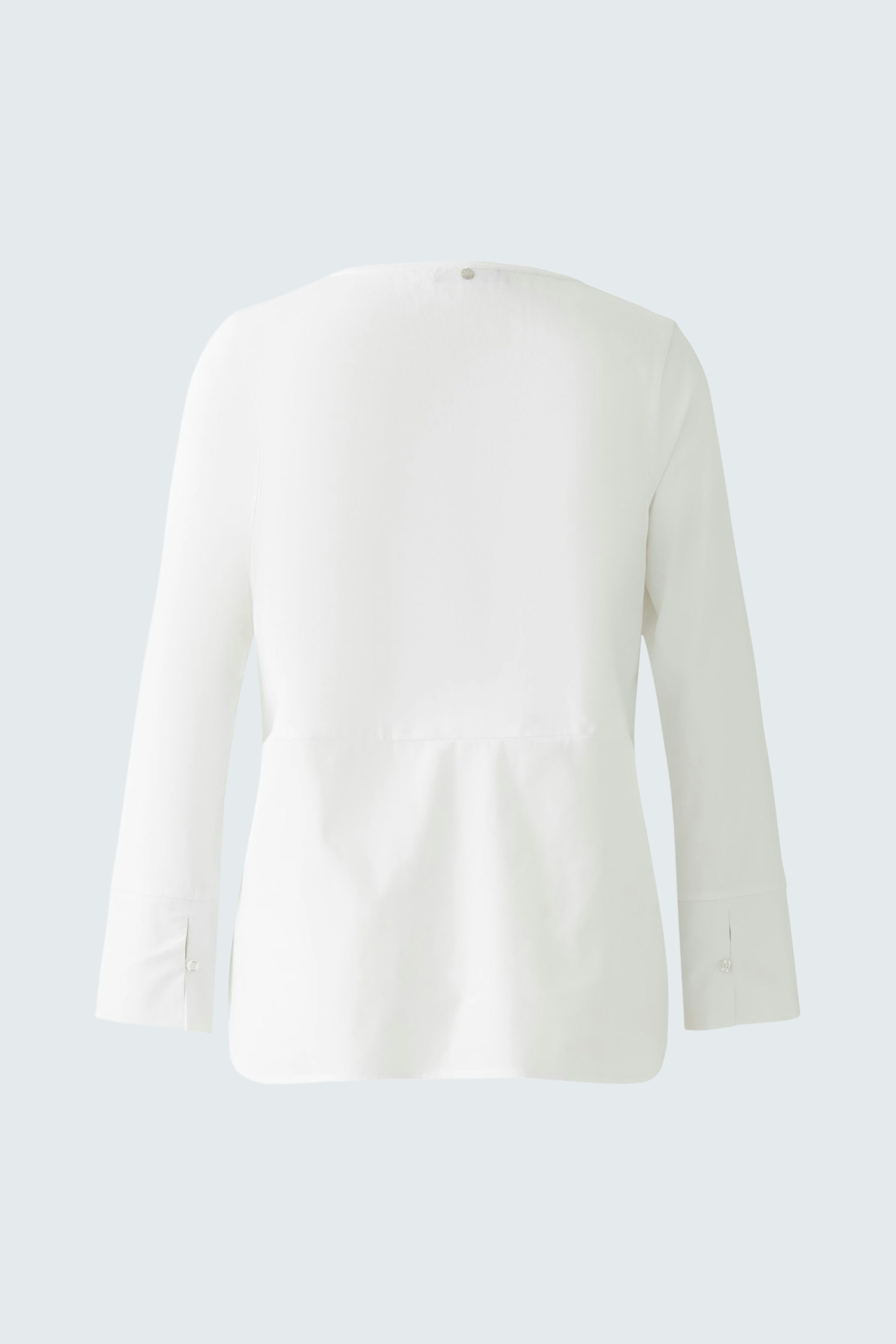 Elegant women's blouse shirt in white with a stylish back design, perfect for any occasion.