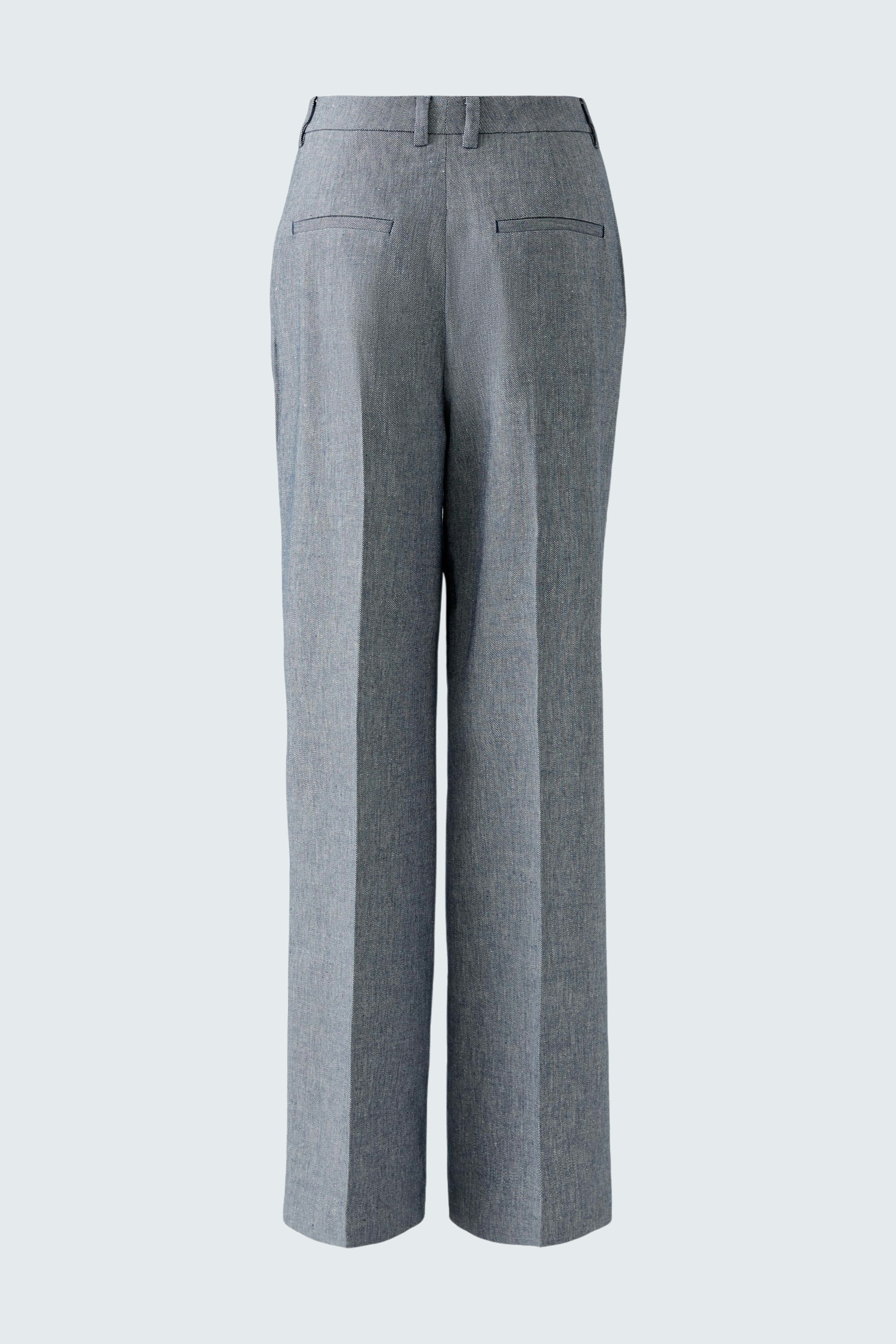 Elegante Stoffhose für Damen in Grau mit weitem Schnitt und klassischem Design.