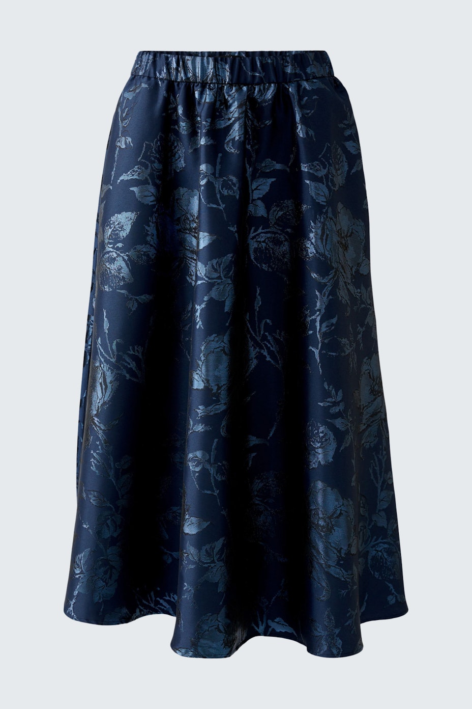 Elegant maxi skirt in dark floral pattern, perfect for stylish women's outfits.