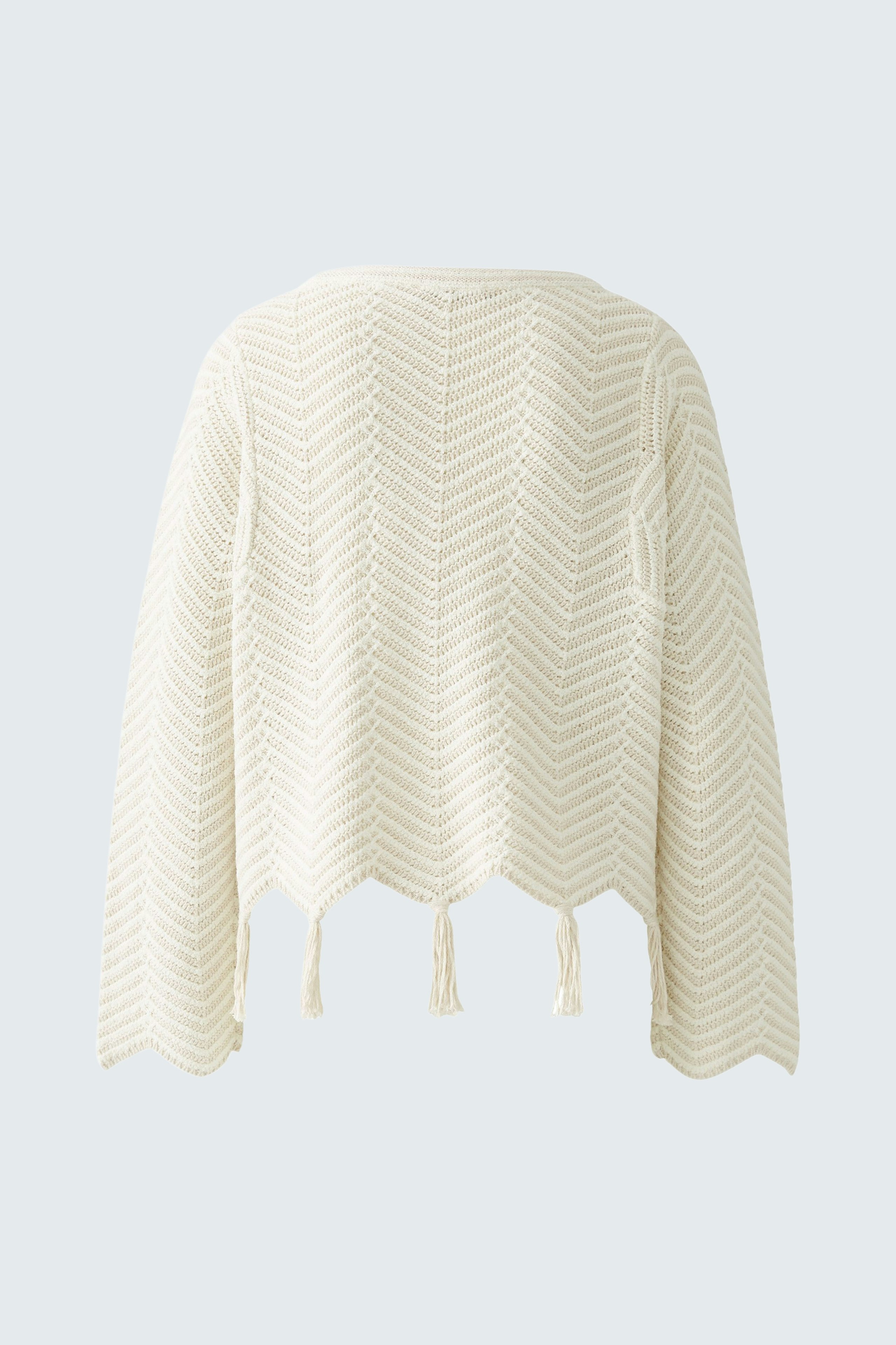 Eleganter Damen-Pullover in Creme mit strukturiertem Muster und lässigem Schnitt.
