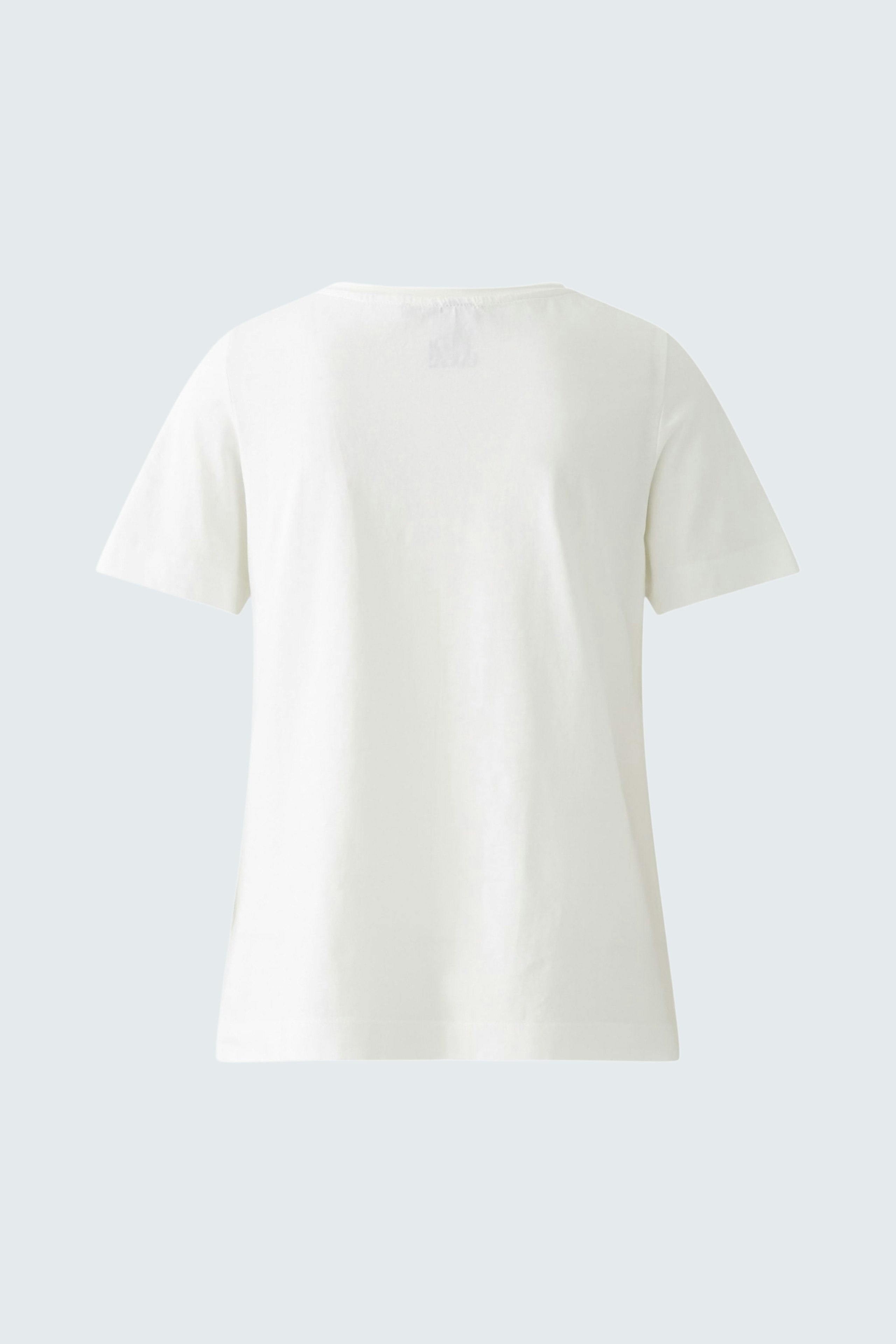 Weißes Damen-T-Shirt mit klassischem Schnitt, ideal für lässige Outfits und den Alltag.