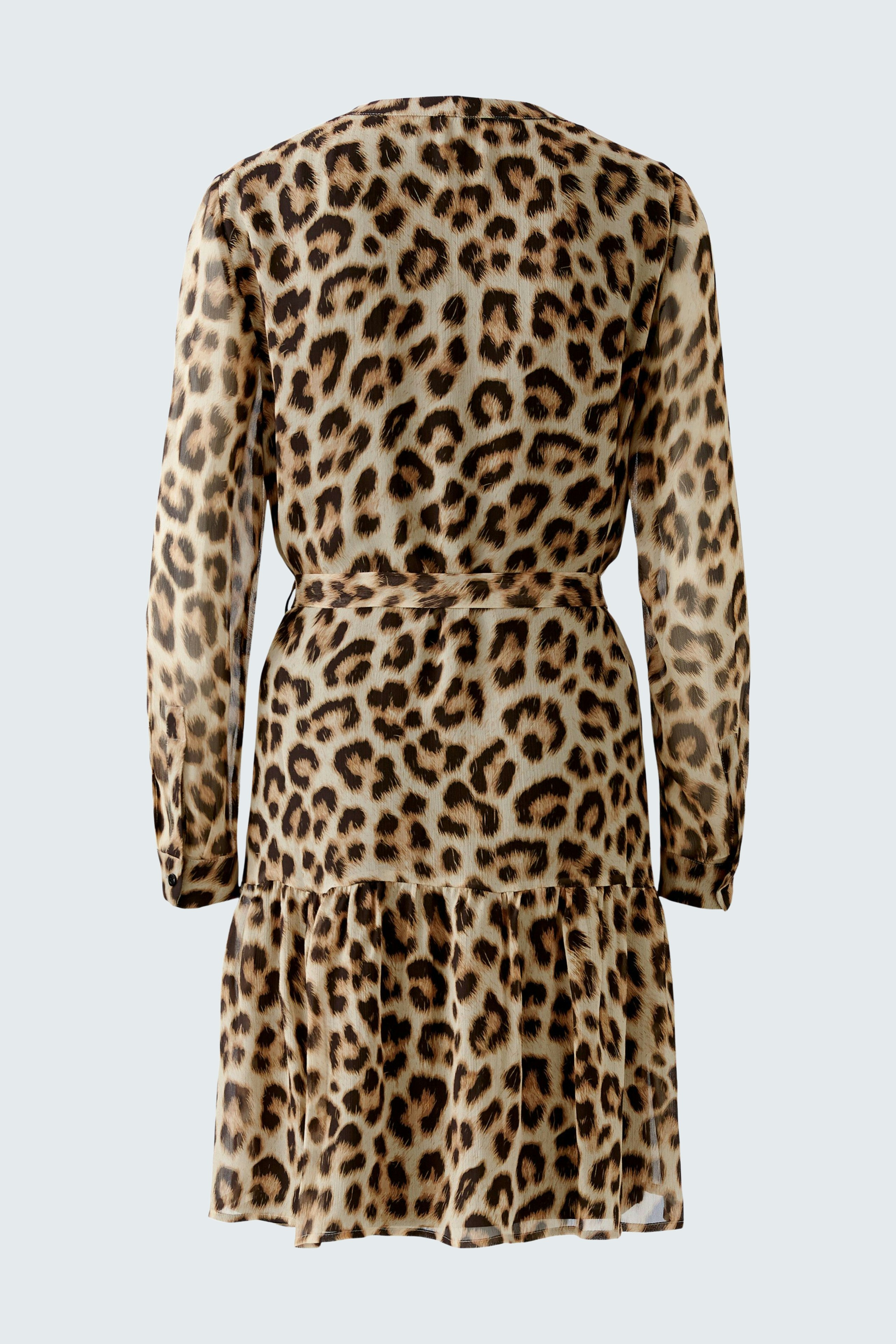 Leopard print dress: Stylish women's dress with a flattering fit and playful ruffle detail.