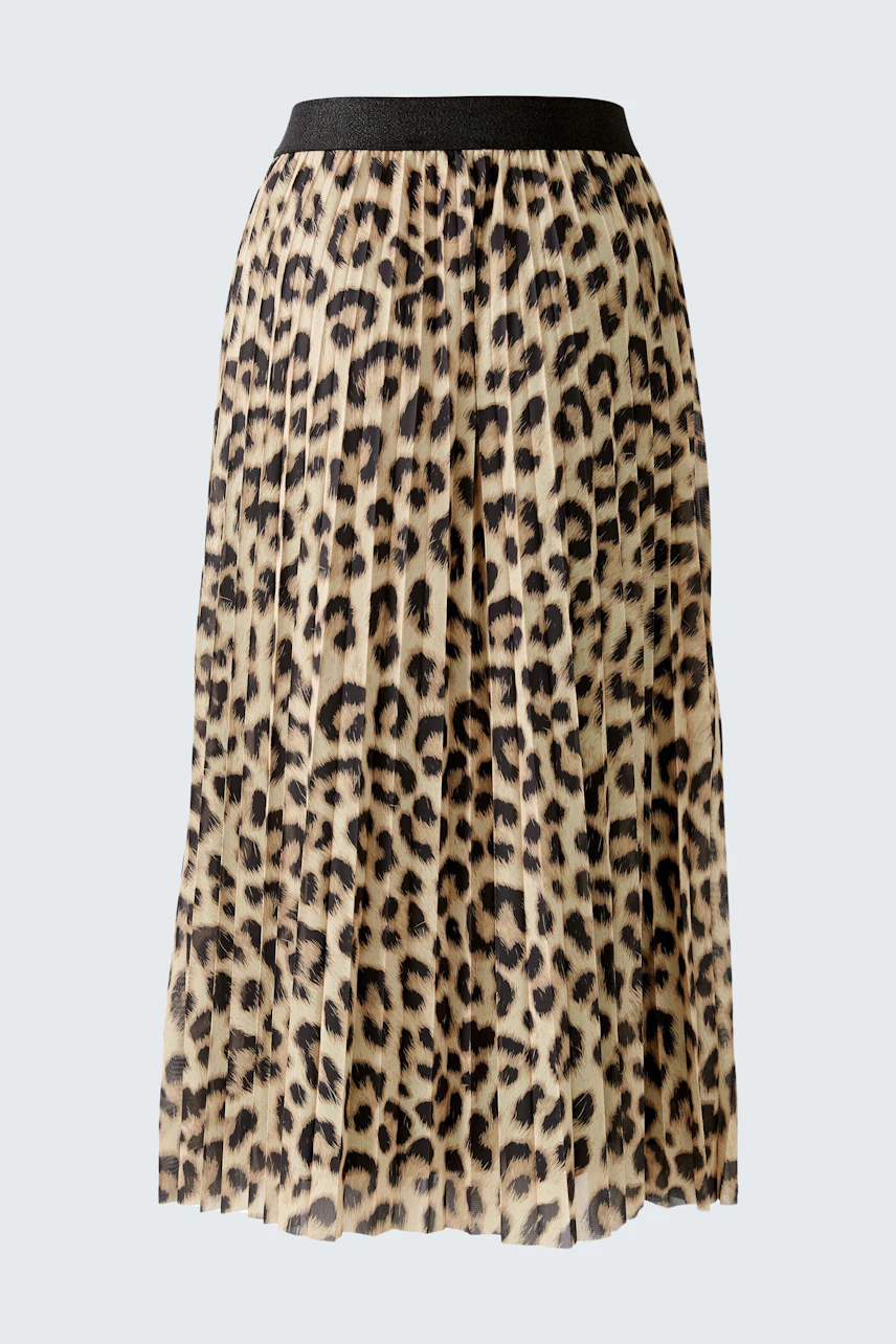 A-Linien-Rock im Leopardenmuster: Eleganter Rock mit elastischem Bund für einen femininen Look.