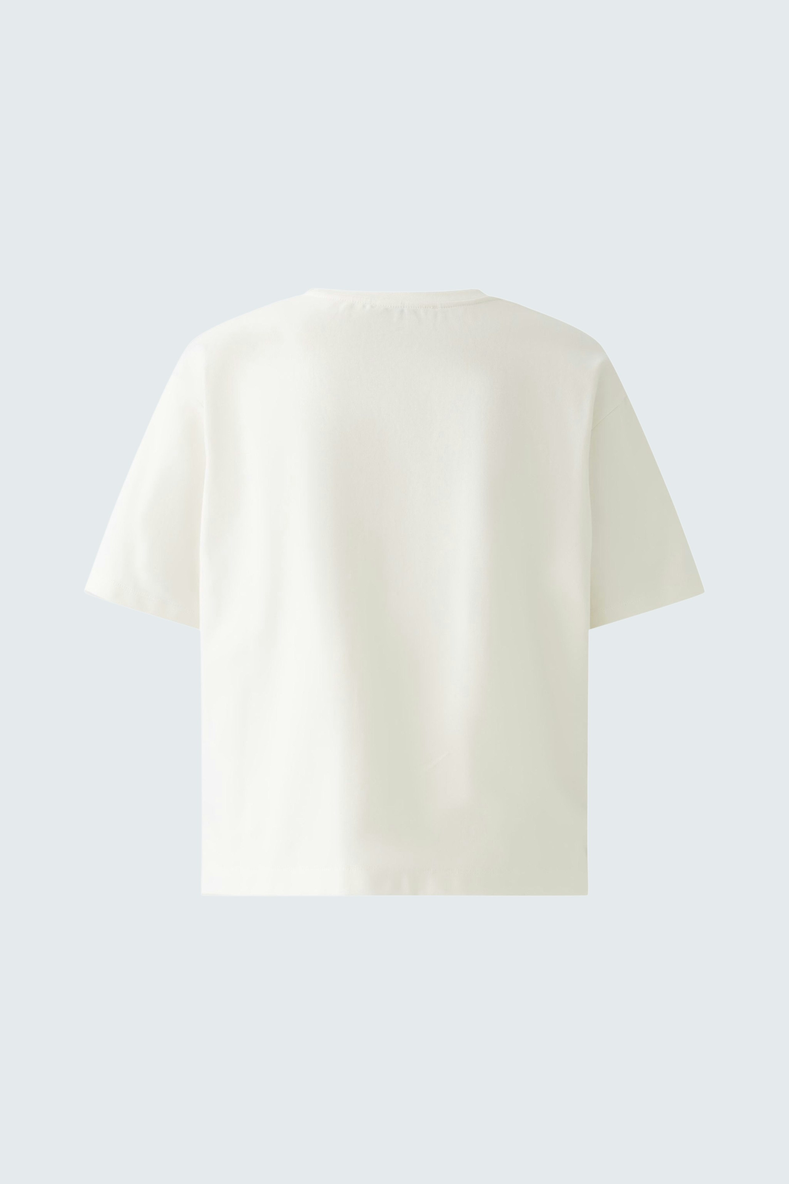 Stylish women's T-shirt: A simple white tee with a relaxed fit, perfect for casual wear.
