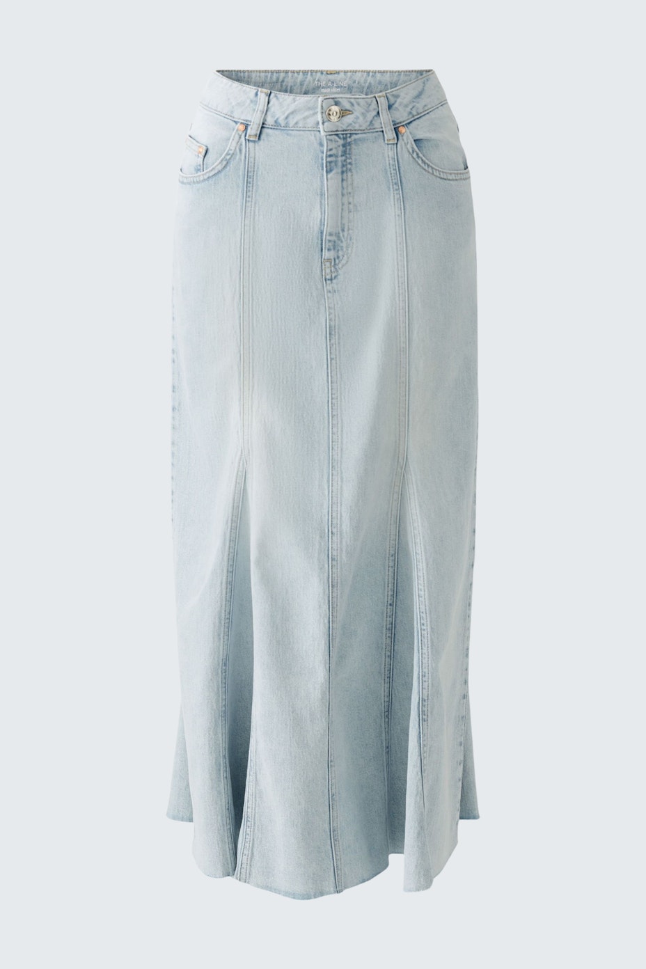 Maxi denim skirt the a-linie - light blue denim