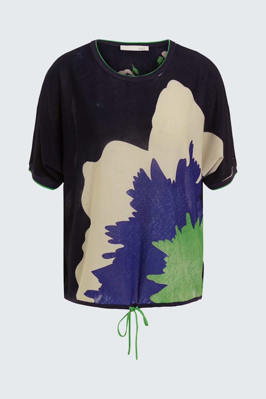 Bild 8 von Kurzarmpullover - dark blue white in dark blue white | Oui