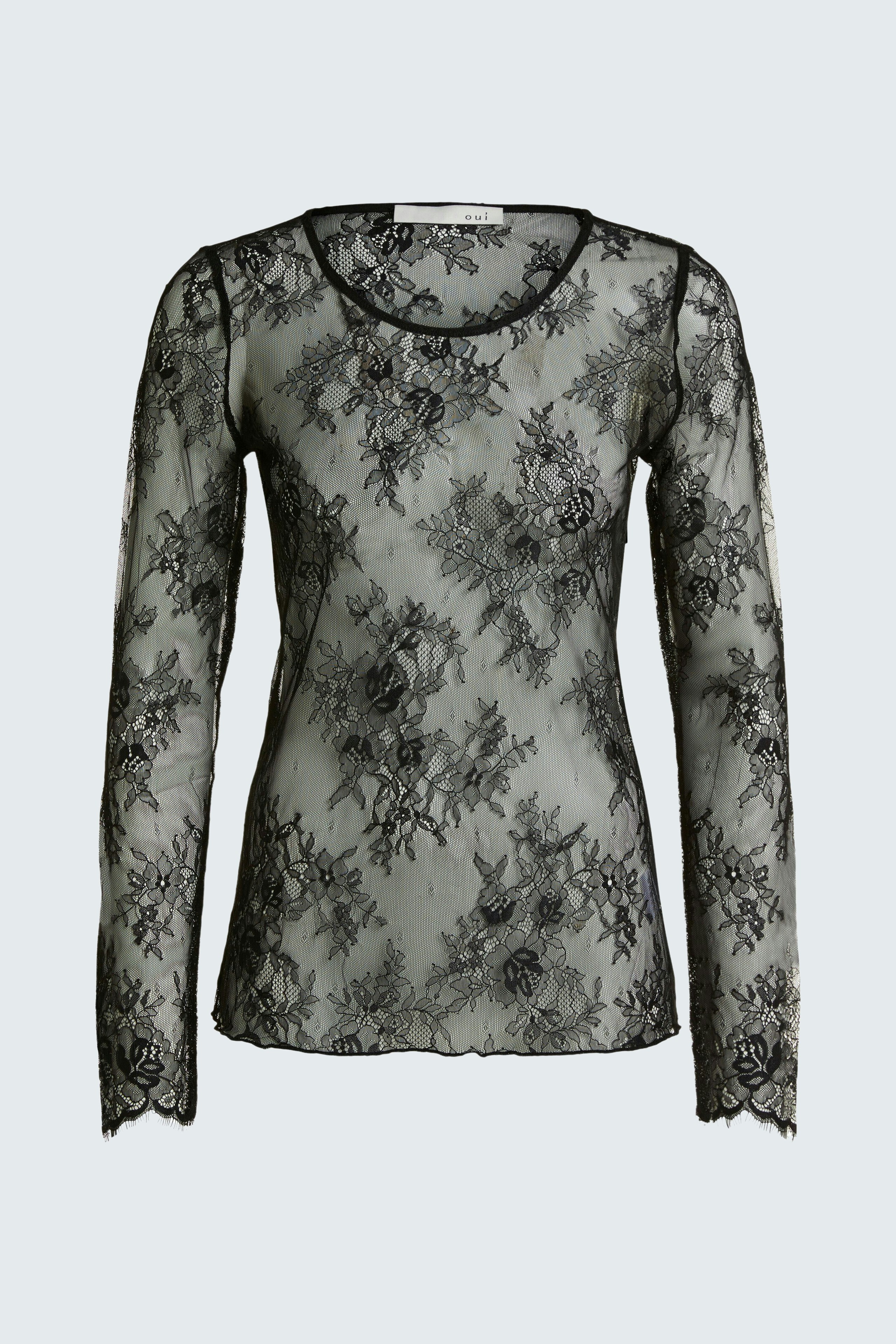 Bild 8 von Transparentes langarmshirt - black in black | Oui