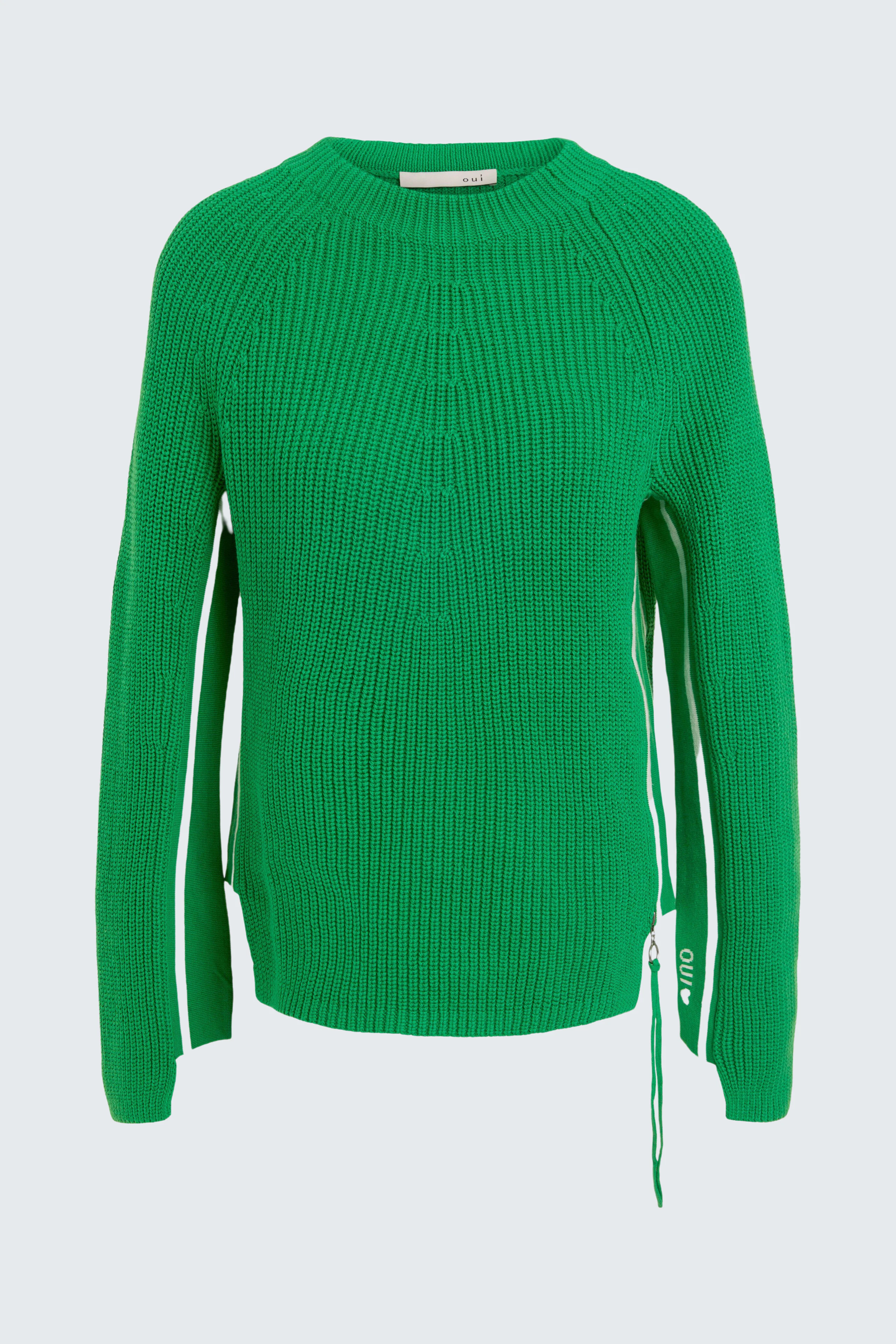 Image 8 of RUBI pullover - green white in green white | Oui