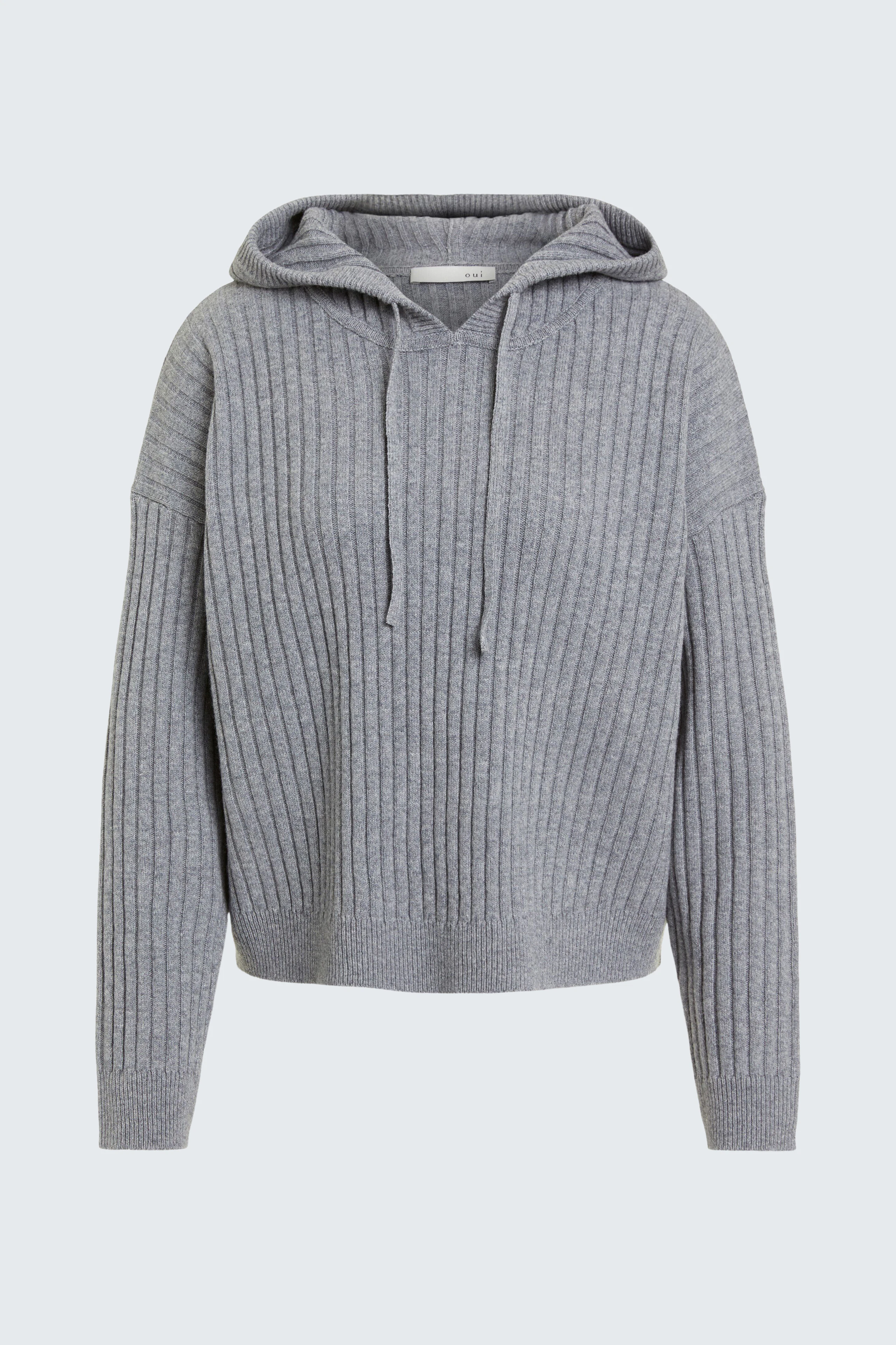 Image 8 of pullover - grey melange in grey melange | Oui