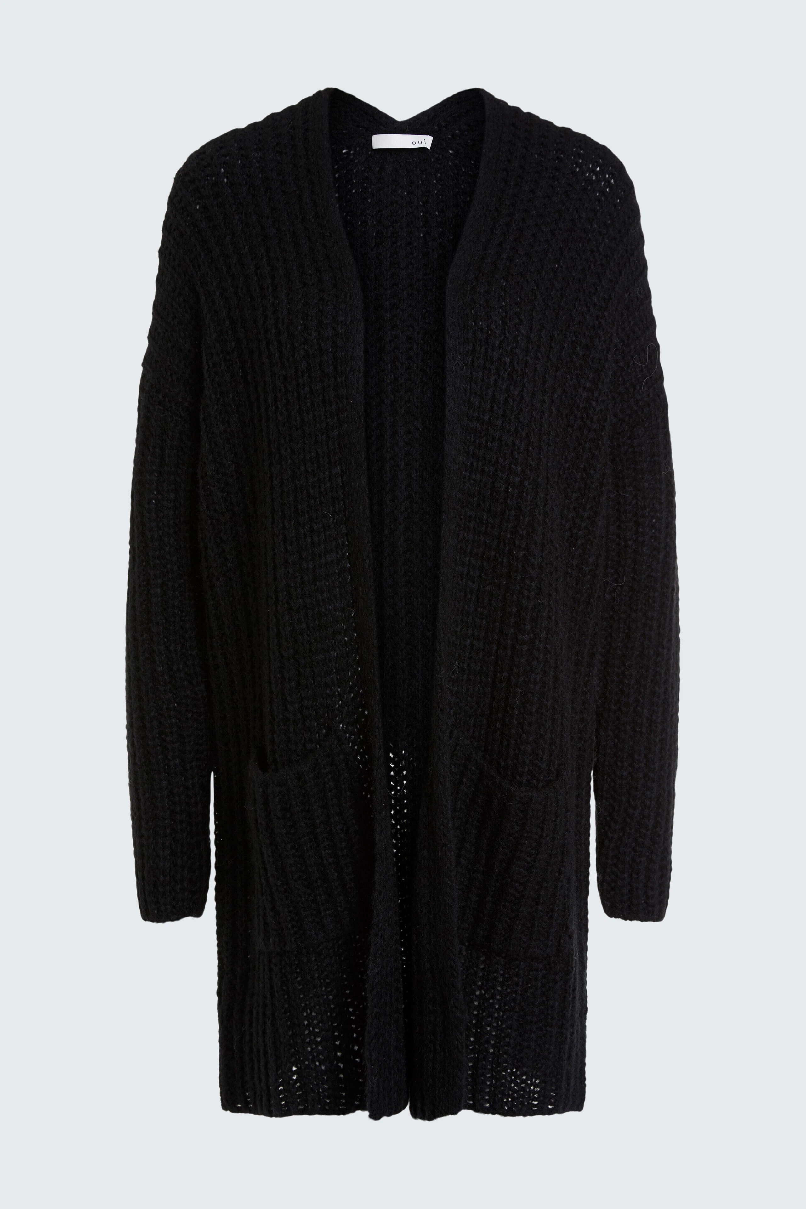 Image 8 of Knitted coat - black in black | Oui