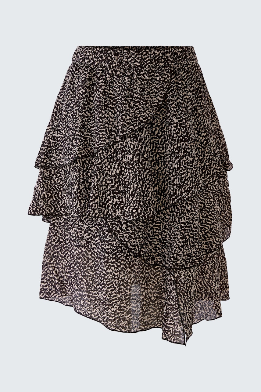 Bild 8 von Midi skirt - black offwhite in black offwhite | Oui