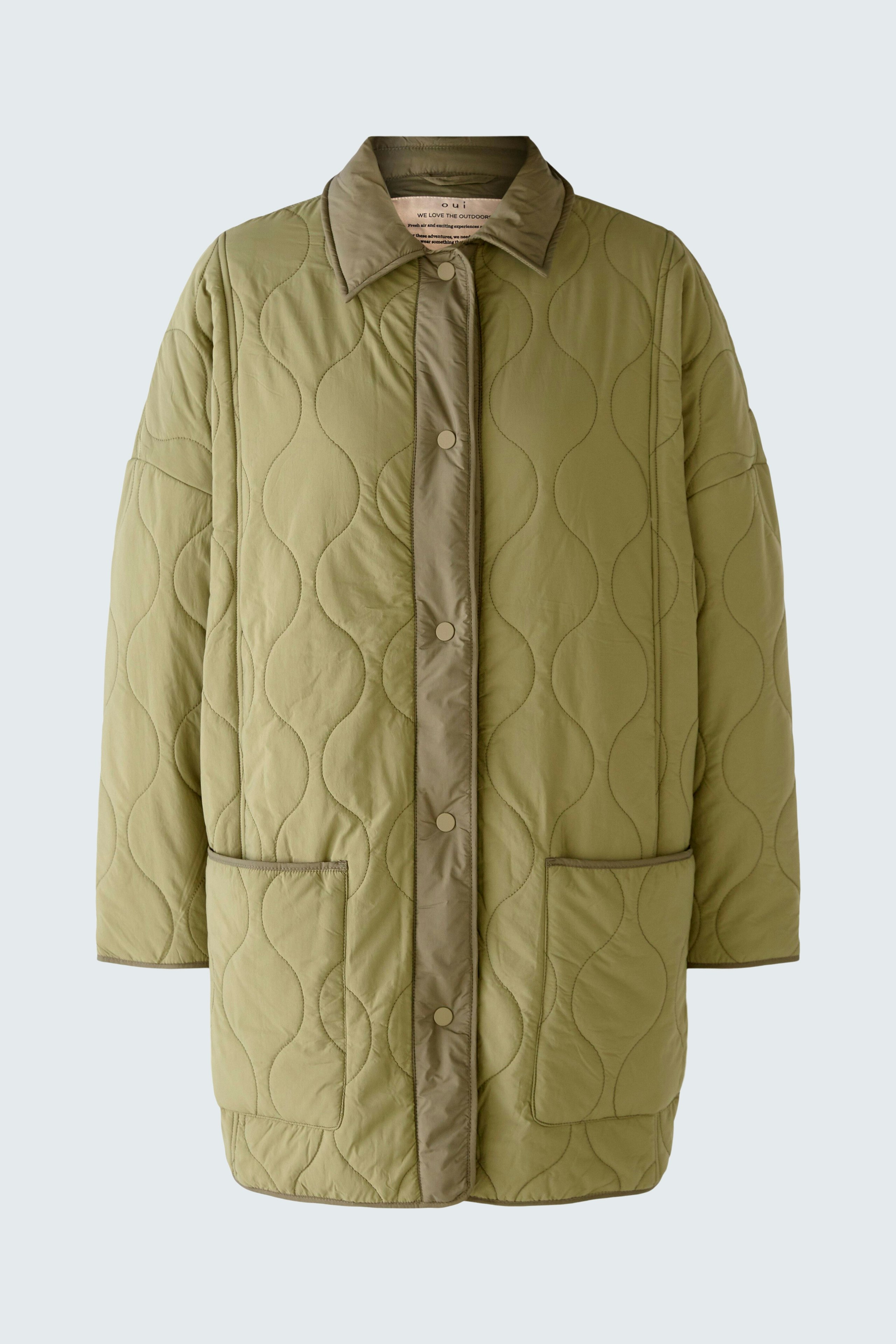 Bild 8 von Quilted coat - khaki in khaki | Oui
