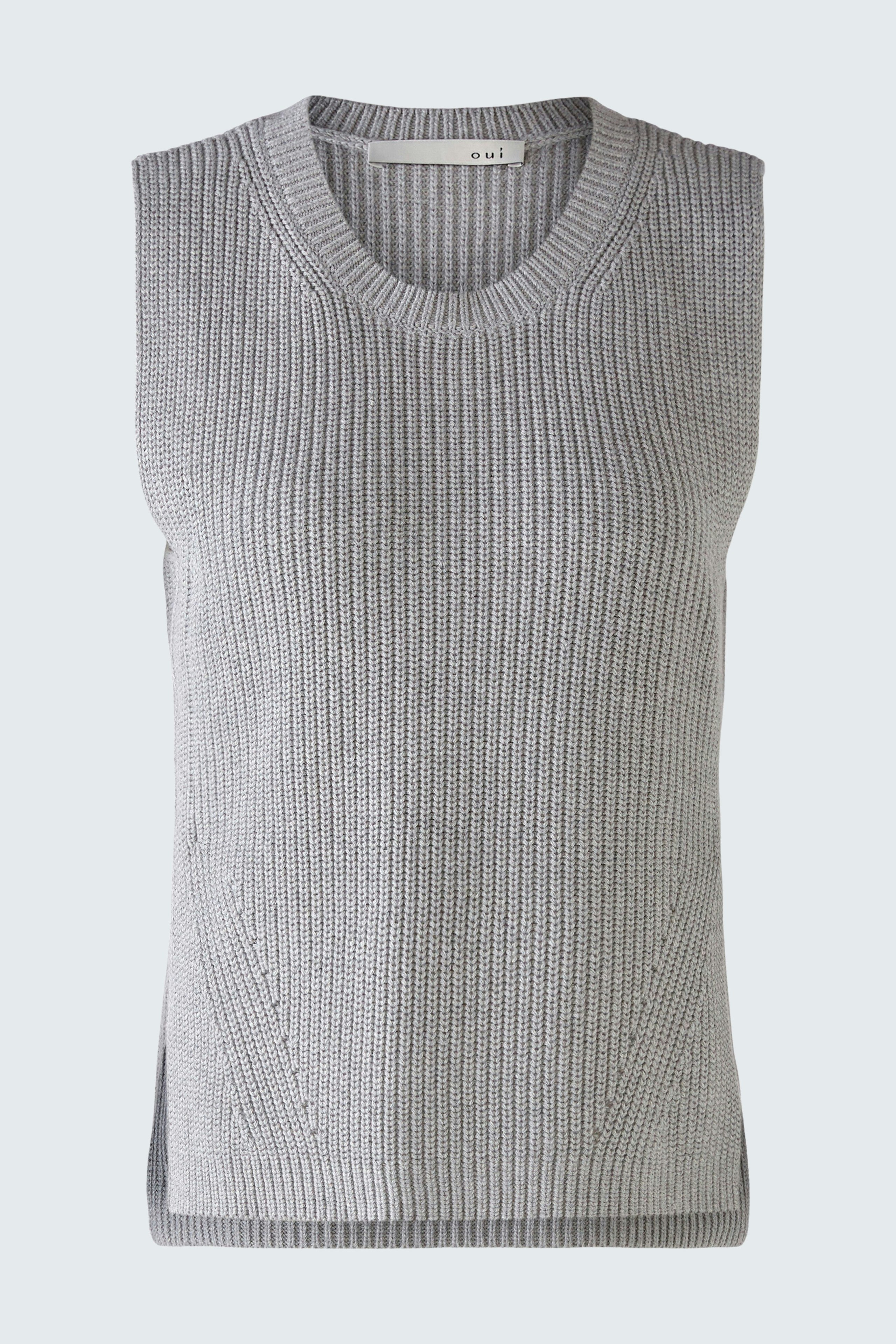 Bild 5 von Knitted slipover - light grey in light grey | Oui