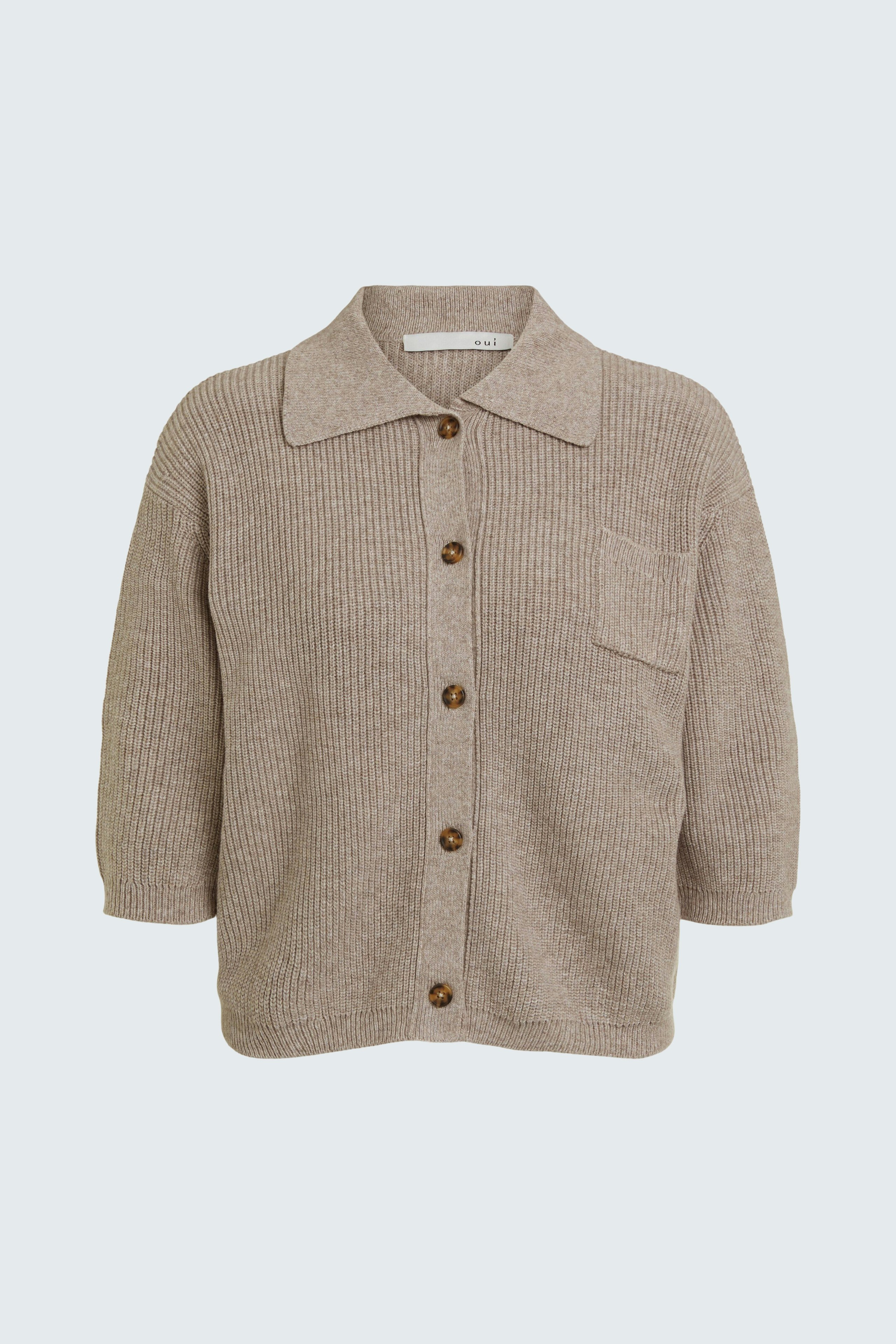 Bild 8 von Cardigan - Taupe Melange in Taupe Melange | Oui