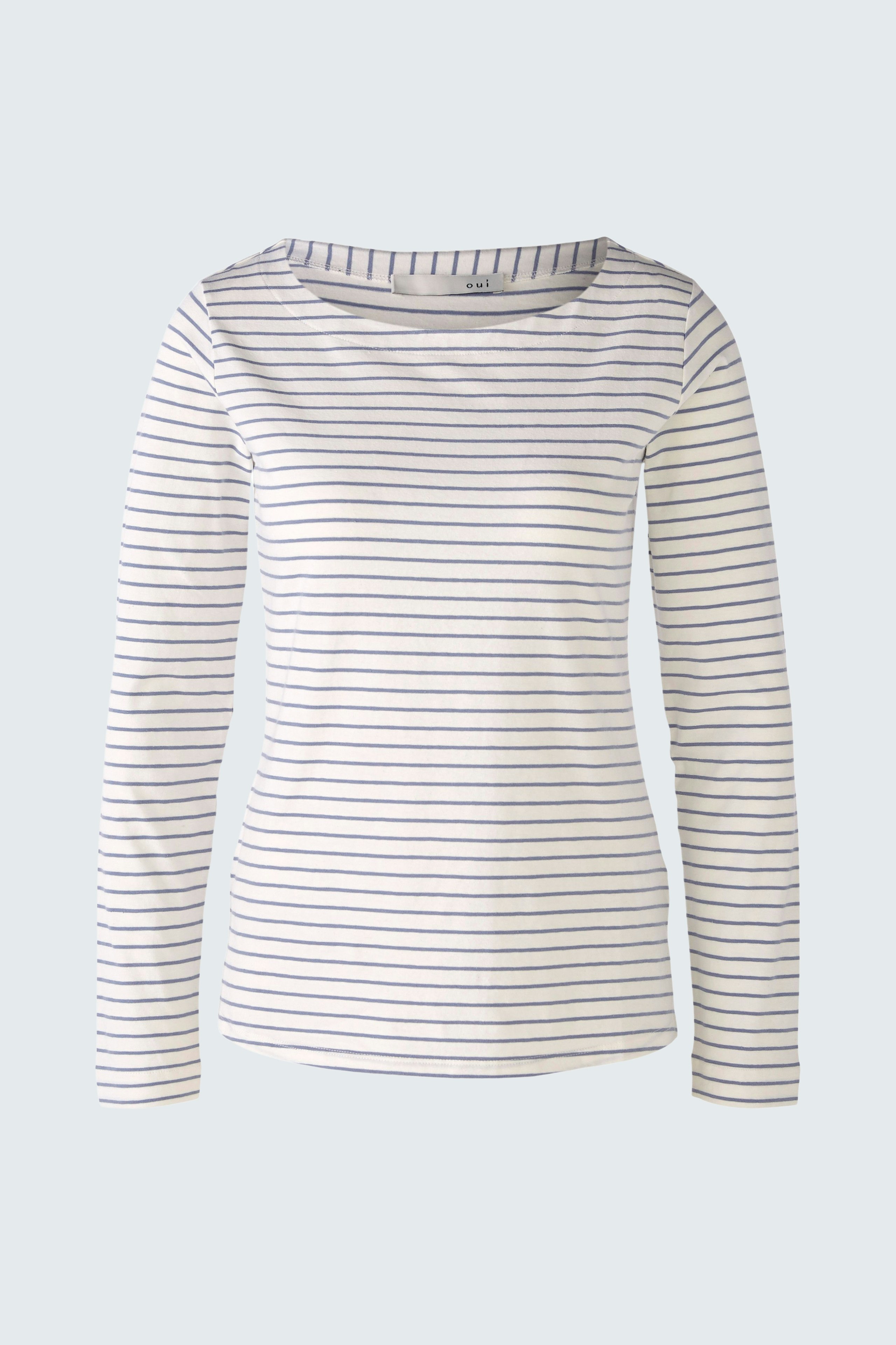 Bild 6 von Long-sleeved shirt - white blue in white blue | Oui