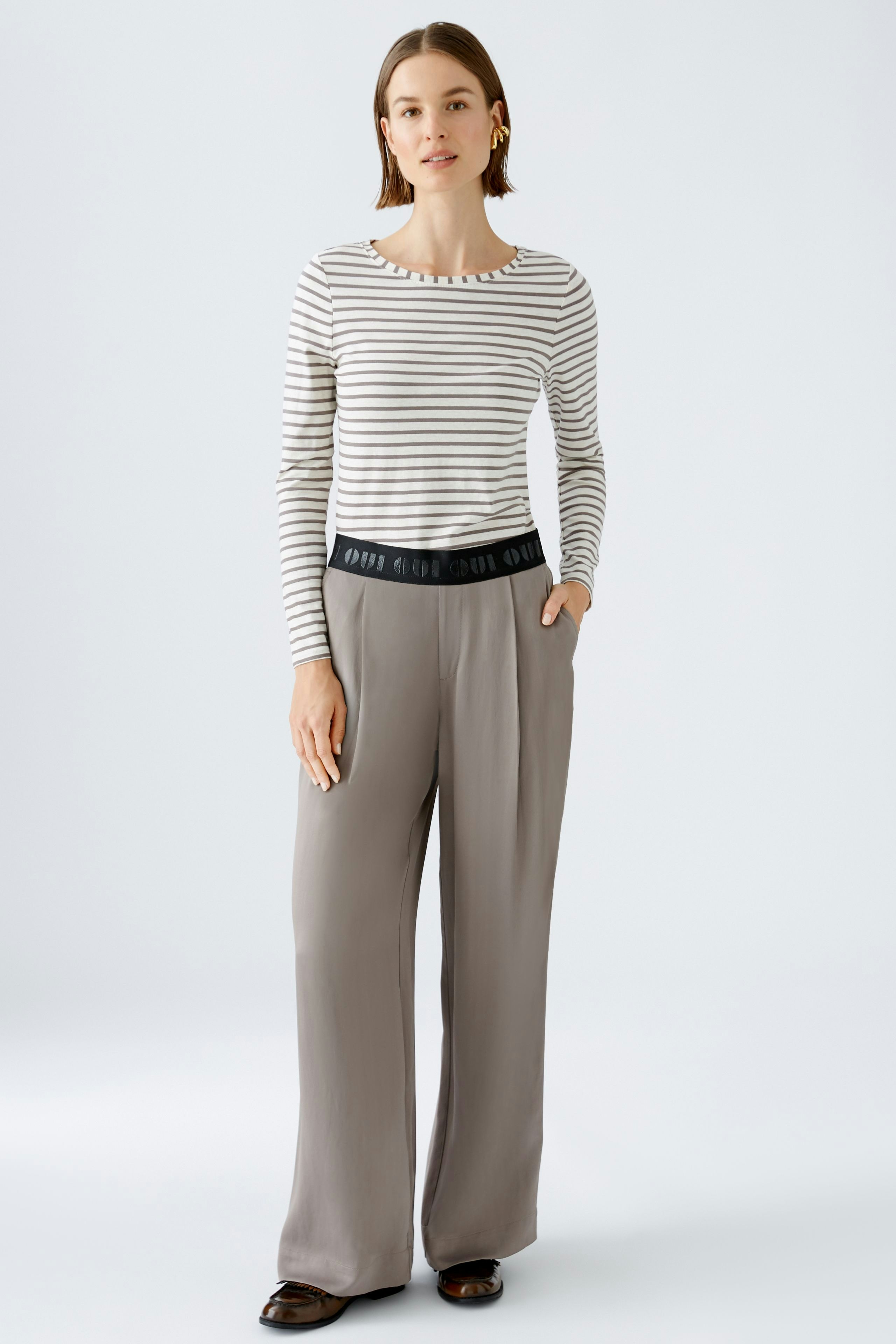 Bild 2 von SUMIKO Long-sleeve shirt - dark brown offwhite in dark brown offwhite | Oui