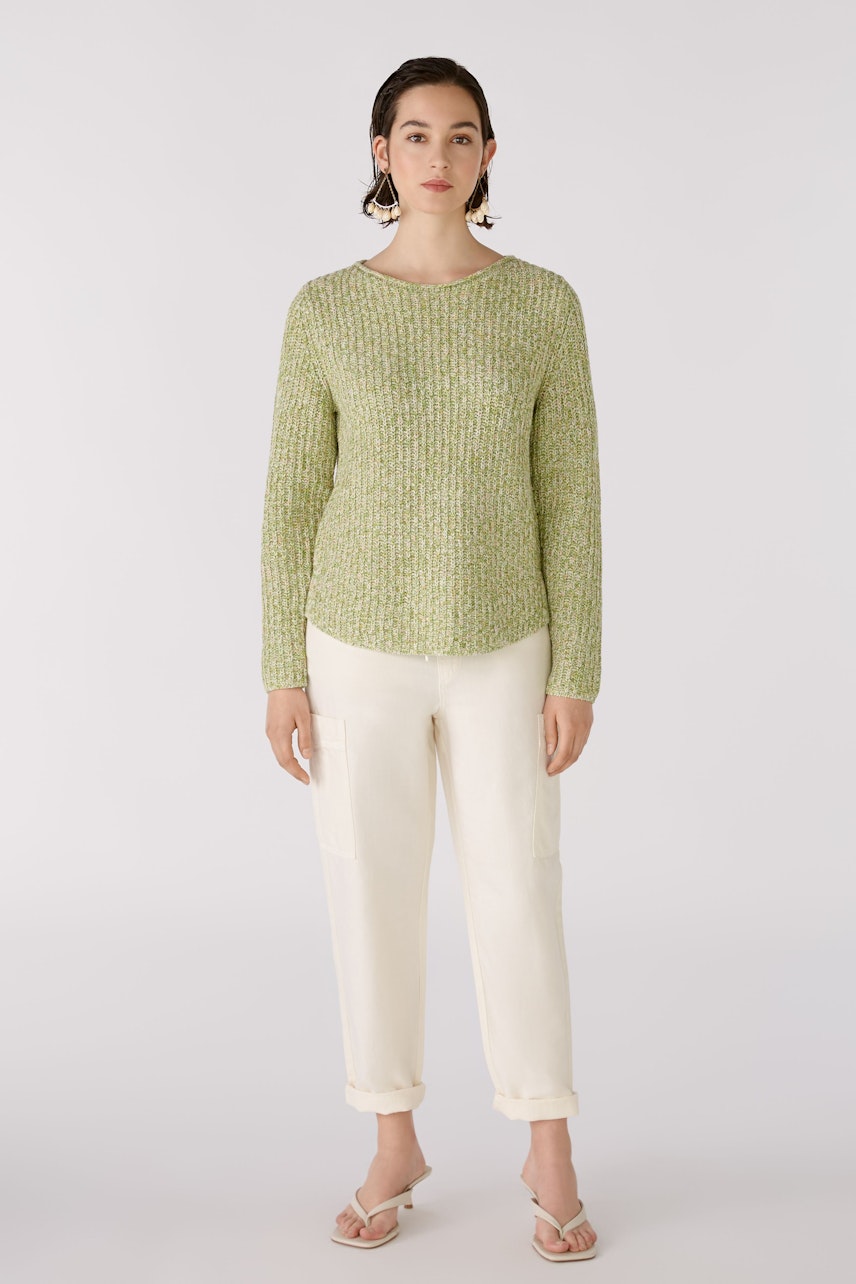 Bild 2 von NAOLIN pullover - green white in green white | Oui