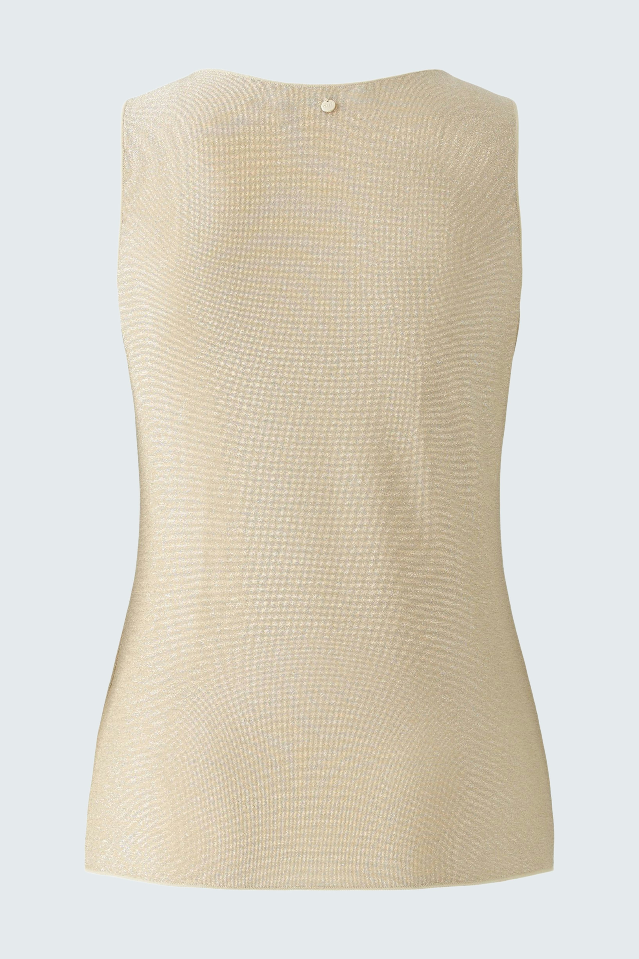 Beige Damen-Tank Top: Schlichte Eleganz mit Rundhalsausschnitt, ideal für lässige und elegante Looks.