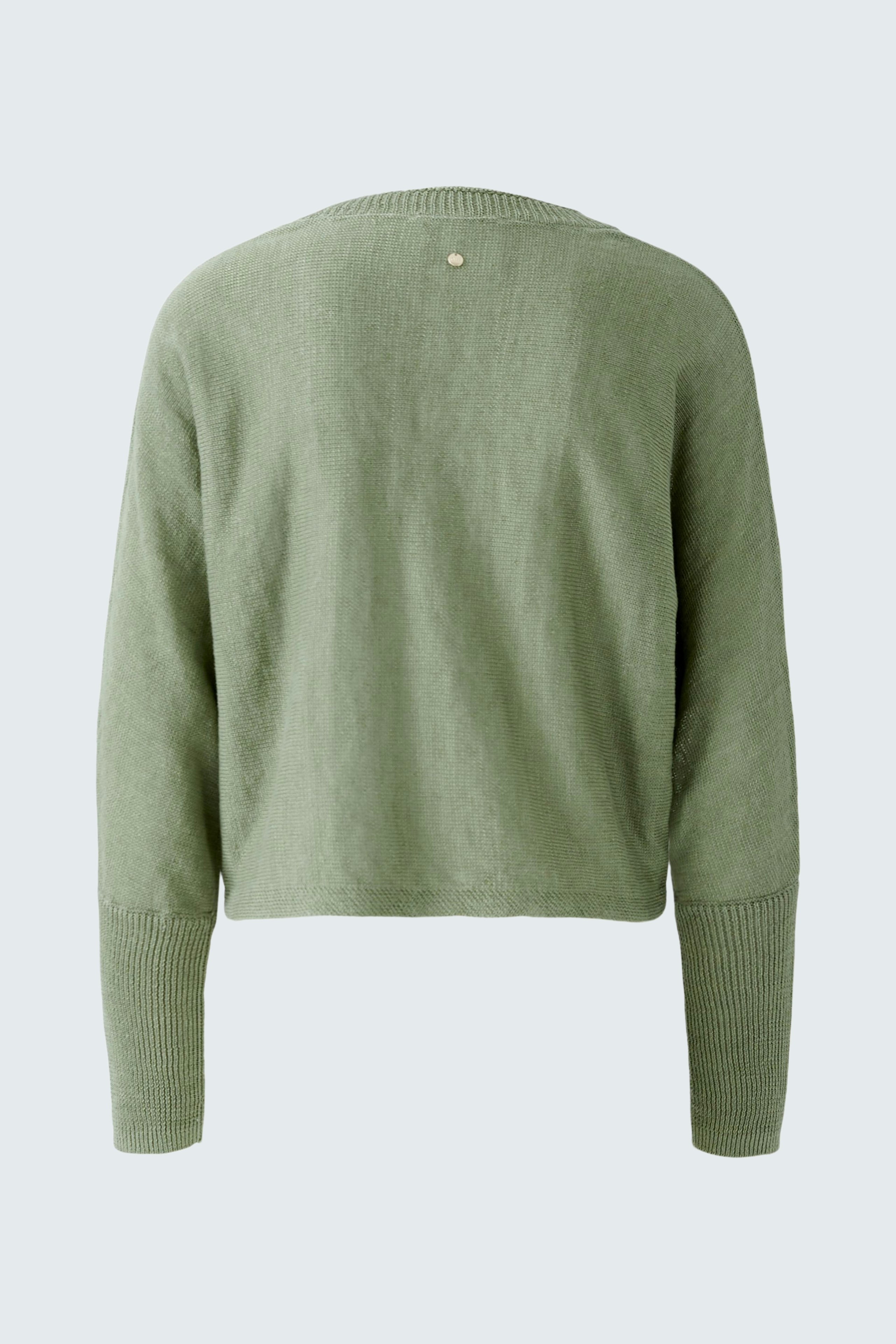 Bequeme Damen-Strickjacke in sanftem Grün, ideal für lässige Outfits und gemütliche Anlässe.