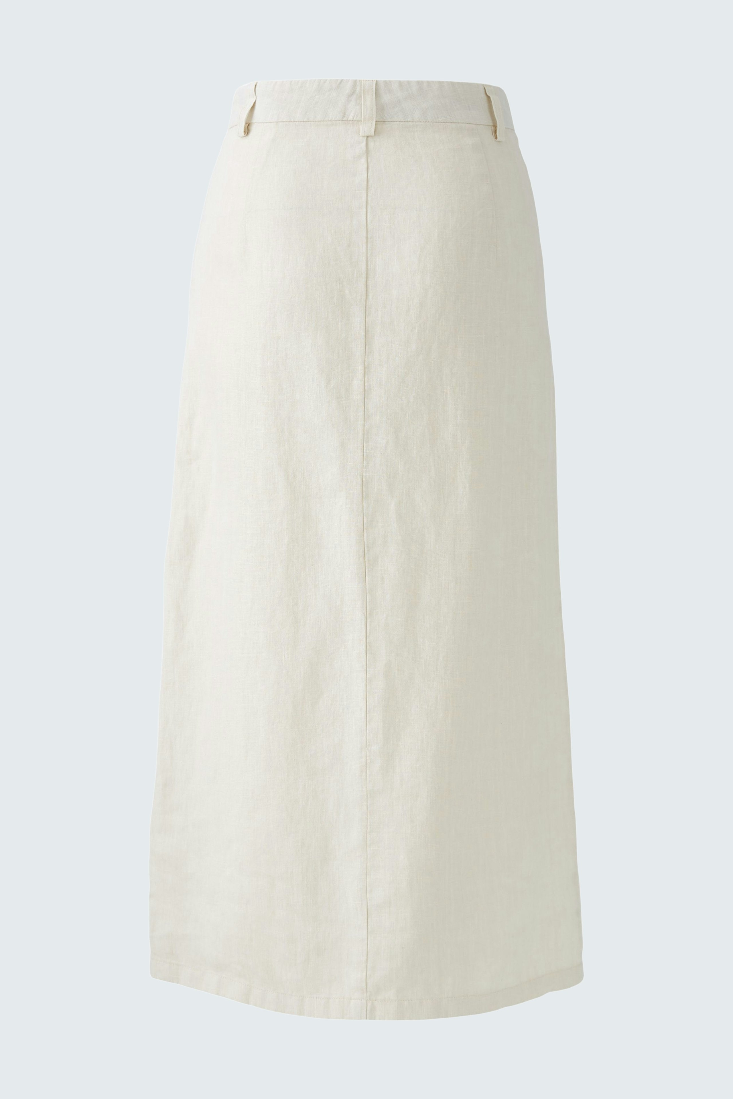 Eleganter Midirock in hellem Beige, ideal für vielseitige Outfits und einen modernen Look.