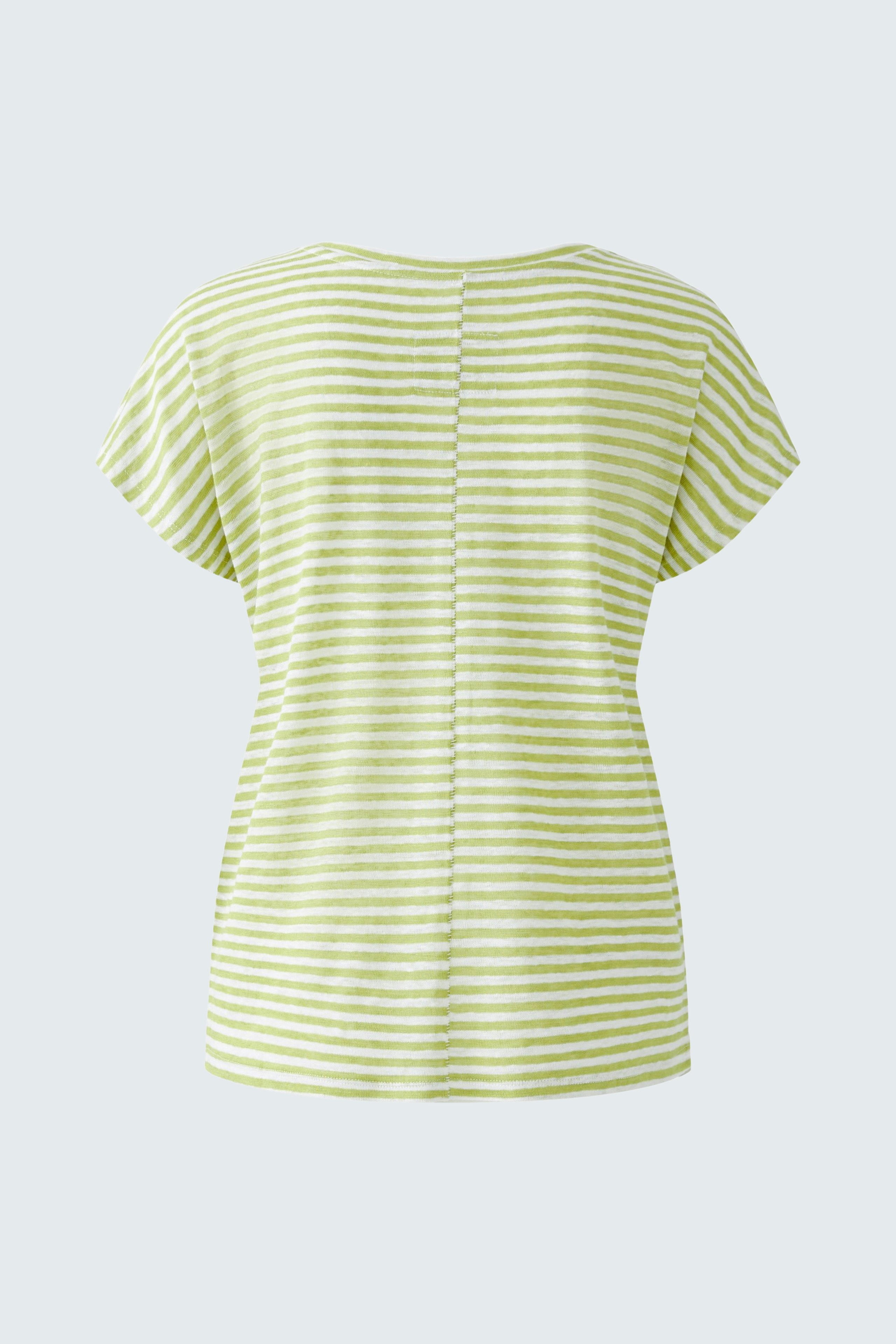 Bequemes Damen-T-Shirt in grün-gestreiftem Design, ideal für lässige Outfits.