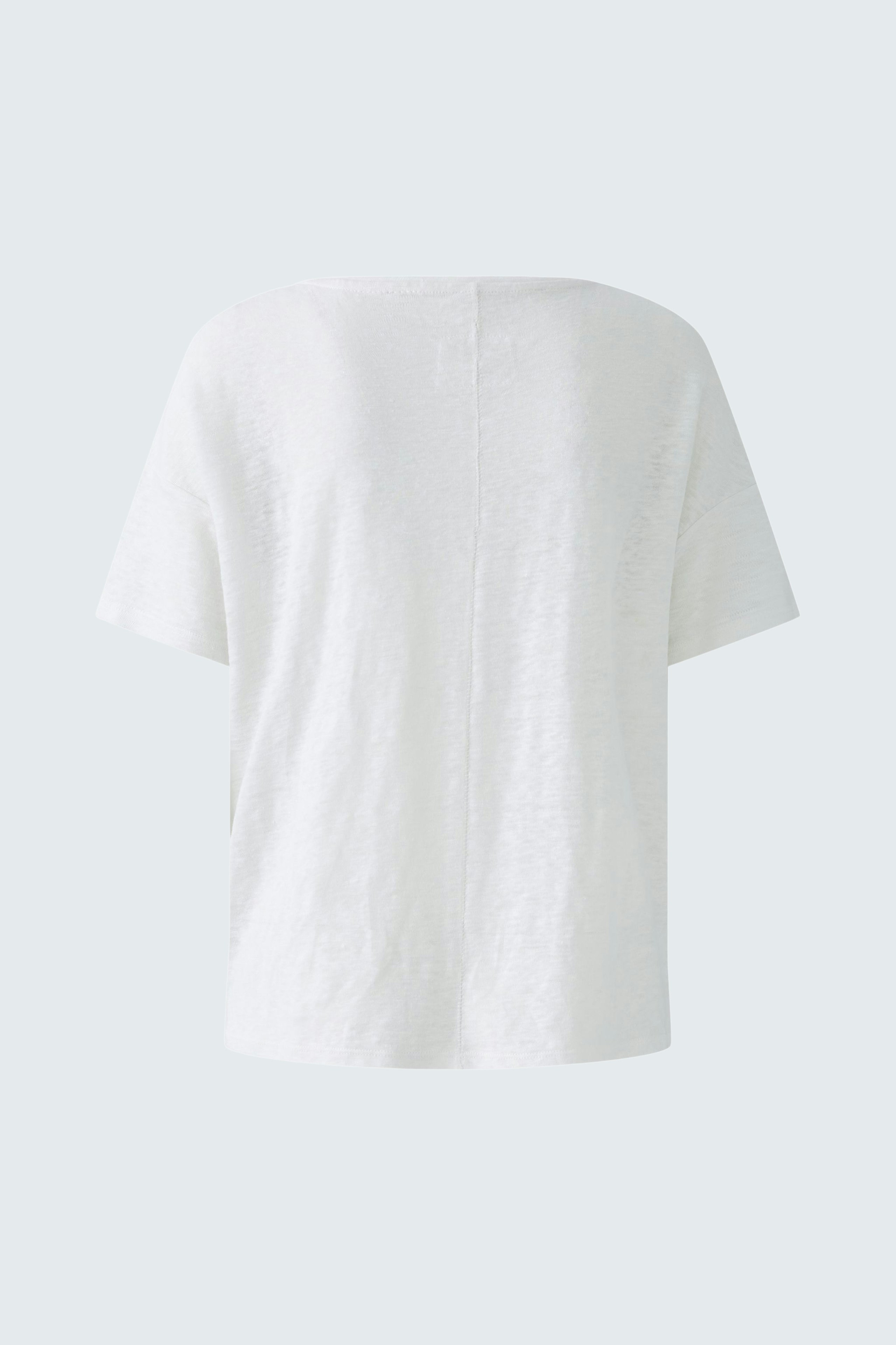 Weißes Damen-T-Shirt mit lässigem Schnitt, ideal für entspannte Outfits.