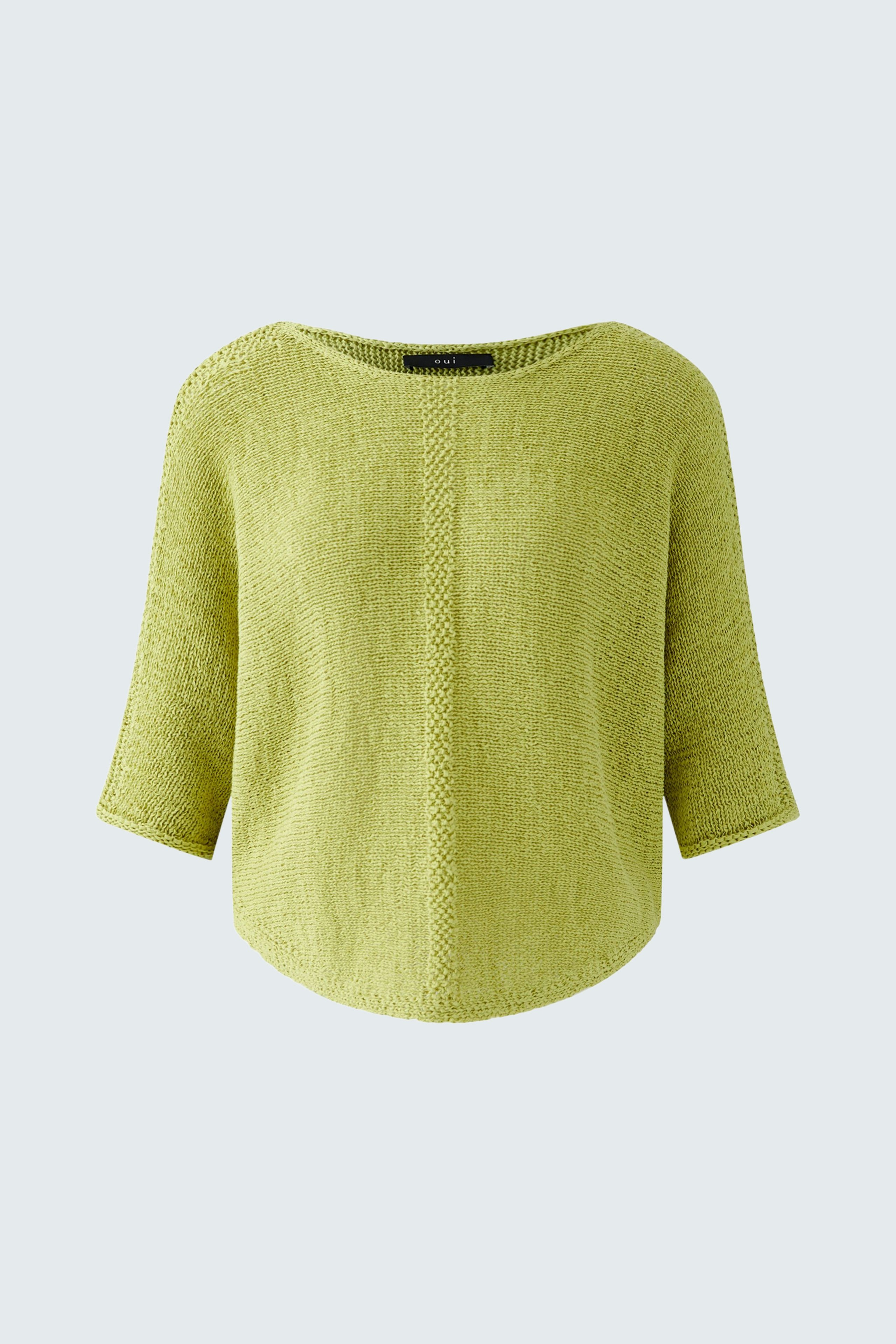 Heller Damen-Pullover in frischem Grün mit lässigem Schnitt und weichem Material.