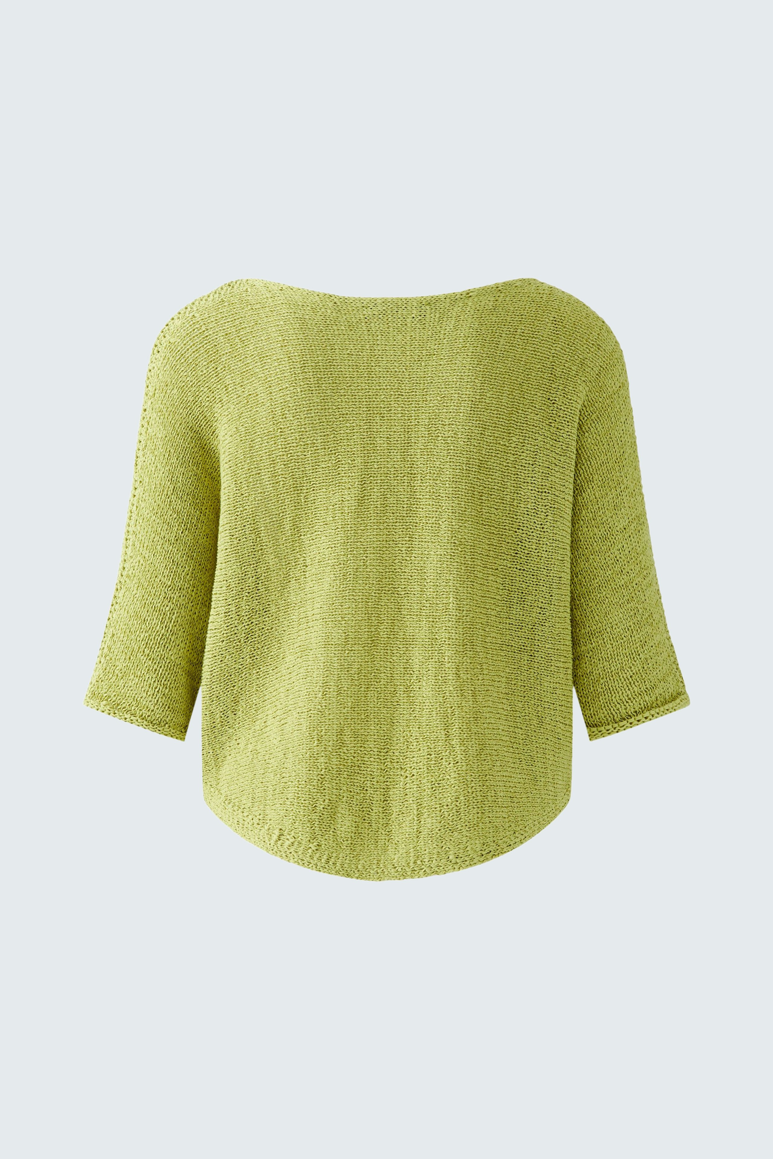 Eleganter Damen-Pullover in frischem Grün mit lässigem Schnitt und 3/4-Ärmeln, ideal für den Alltag.