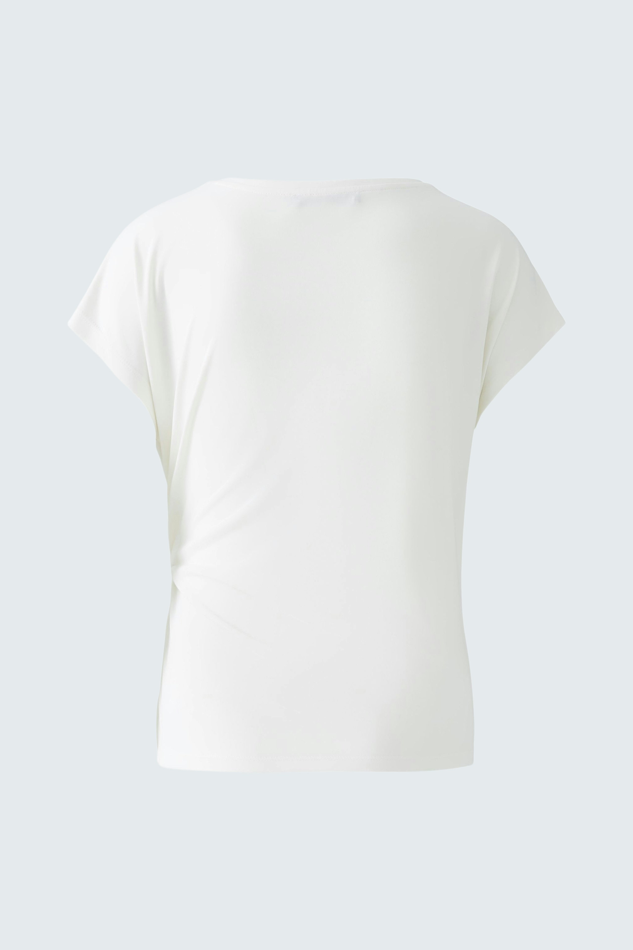 Elegantes Damen-T-Shirt in Weiß mit lässigem Schnitt und kurzen Ärmeln, ideal für den Alltag.