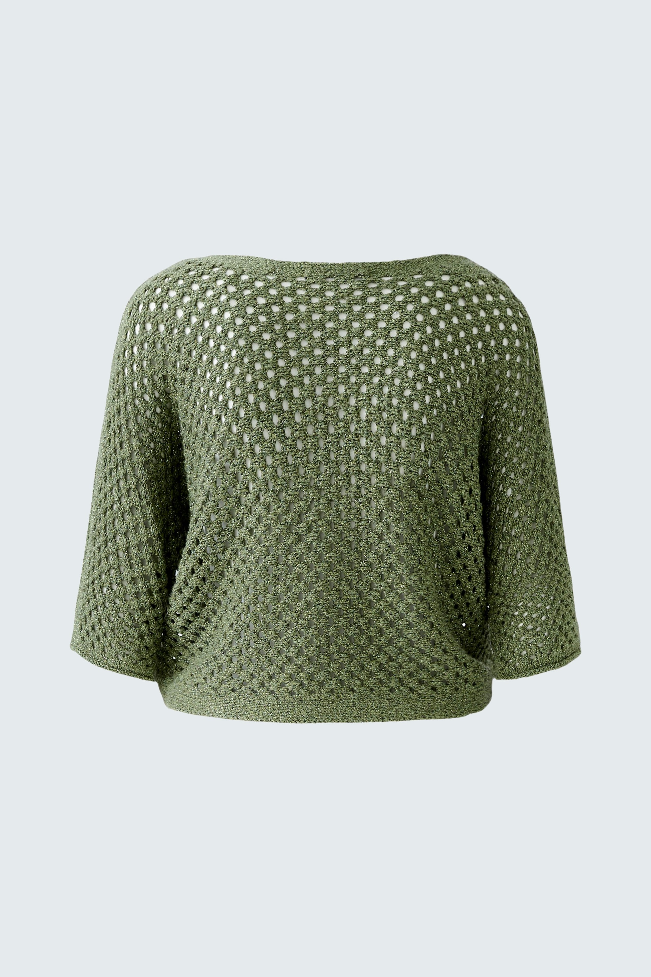 Lässiger Damen-Pullover in Olivgrün mit lockerer Passform und strukturiertem Design.