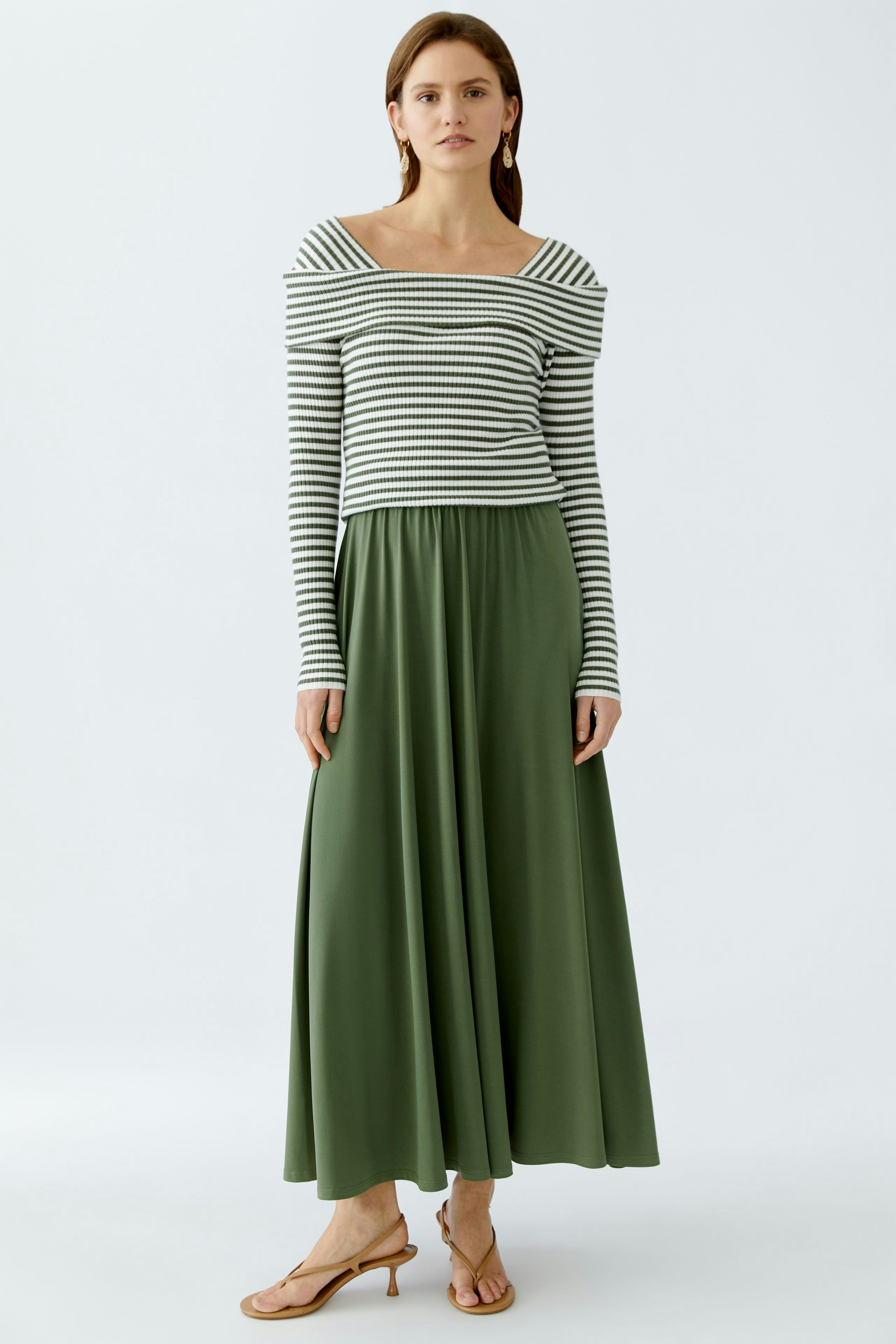 .at 高野洸 Stripe Jacquard Knit Long Skirt at 高野洸 Stripe Jacquard Knit Long Skirt