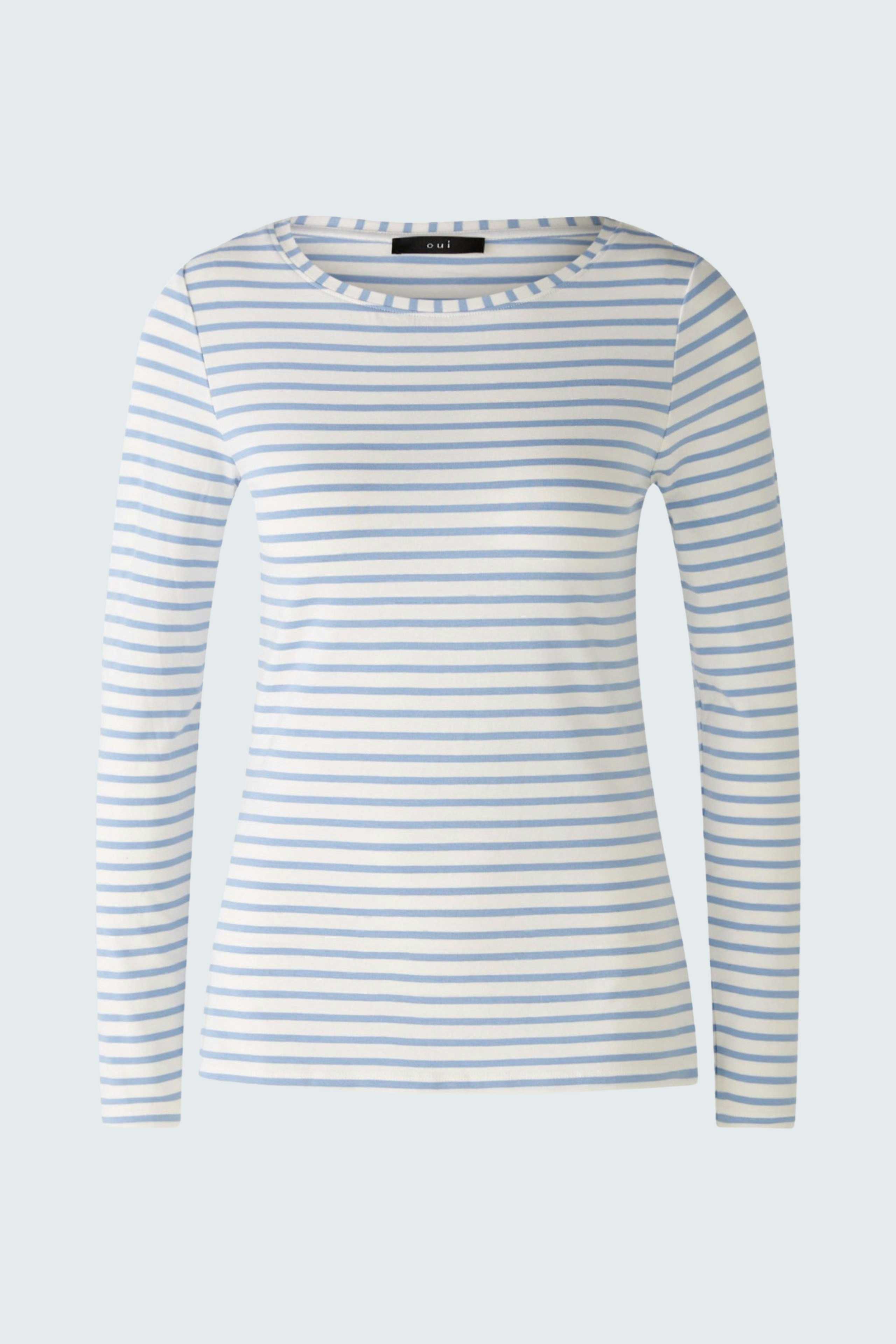Bild 6 von SUMIKO Long-sleeve shirt - white blue in white blue | Oui