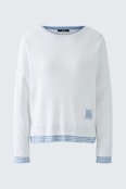 LEEZA Pullover - white blue