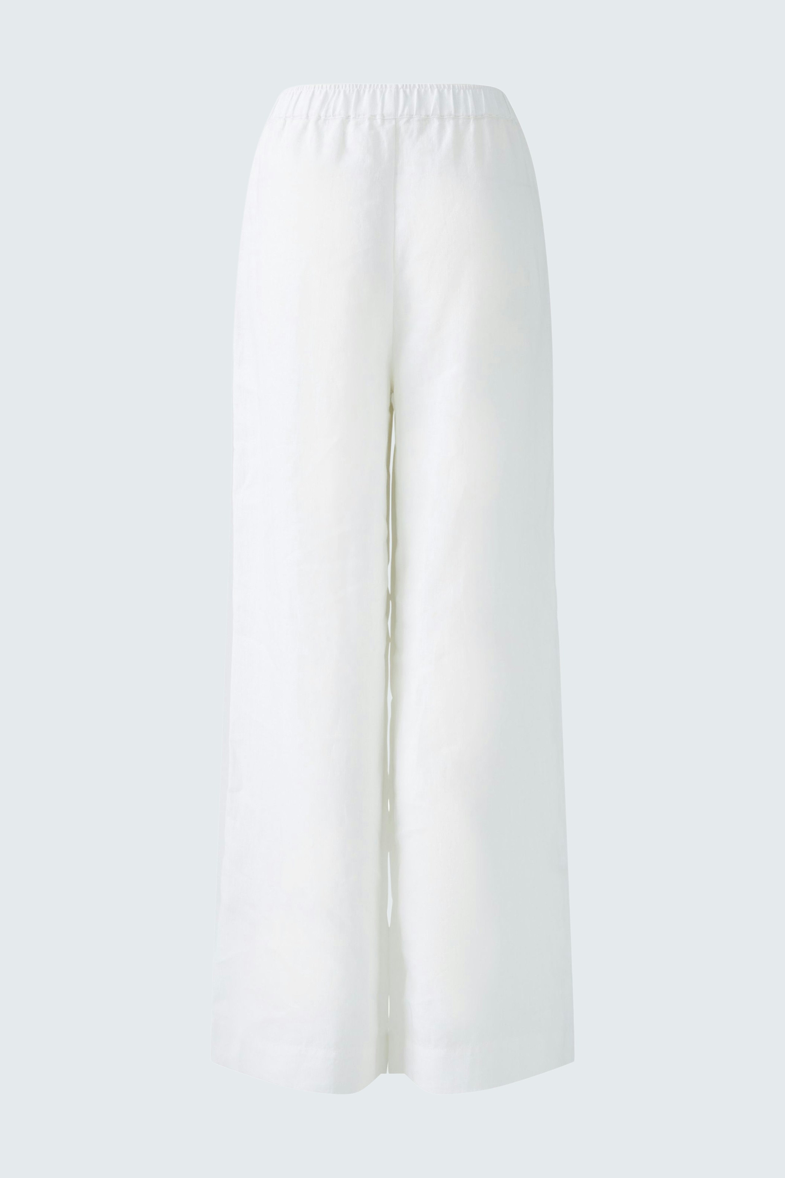 Elegante Damen-Hose: Weiße, weite Hose mit elastischem Bund für einen lässigen Look.