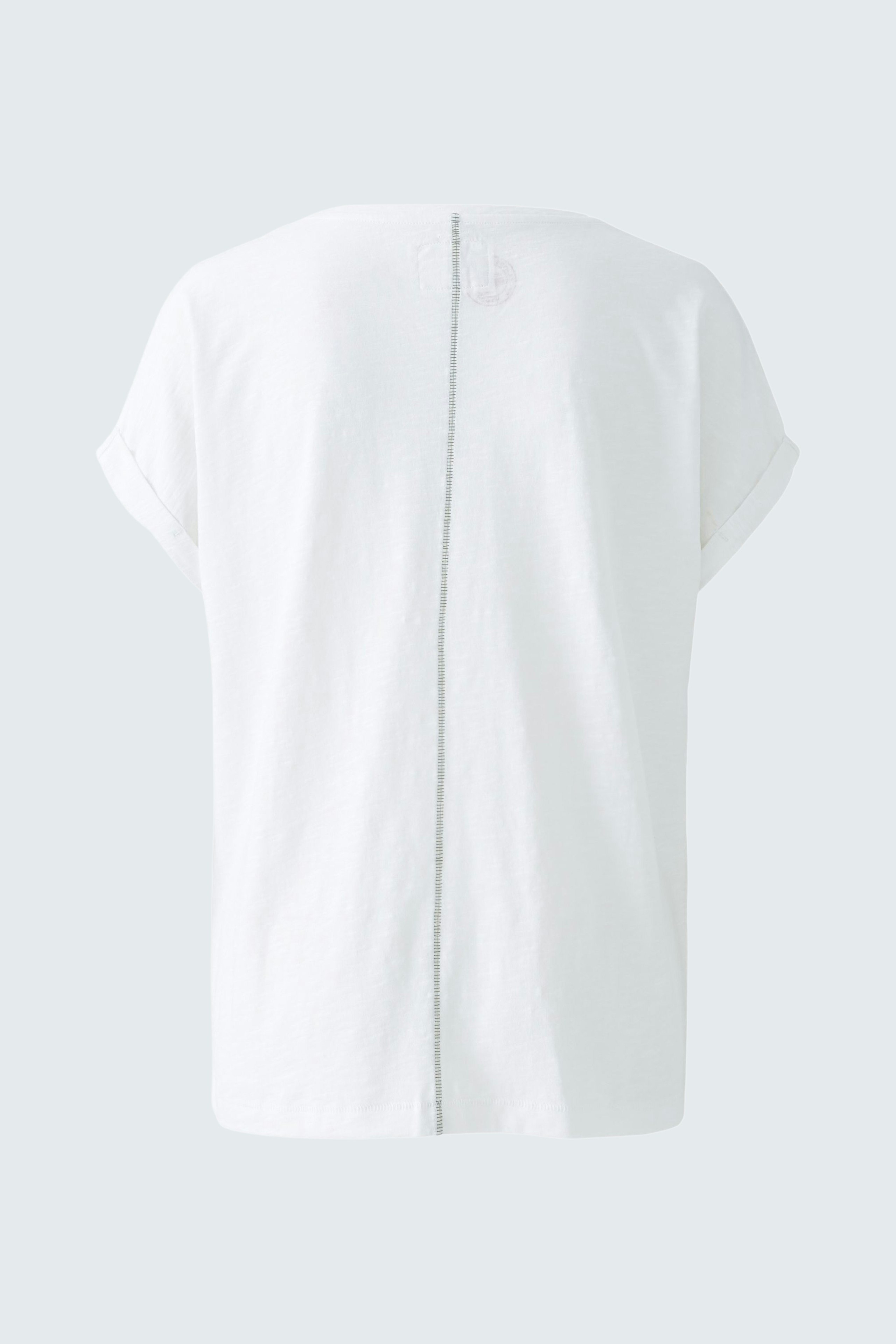 Helles Damen-T-Shirt mit lässigem Schnitt und kurzen Ärmeln, ideal für den Alltag.