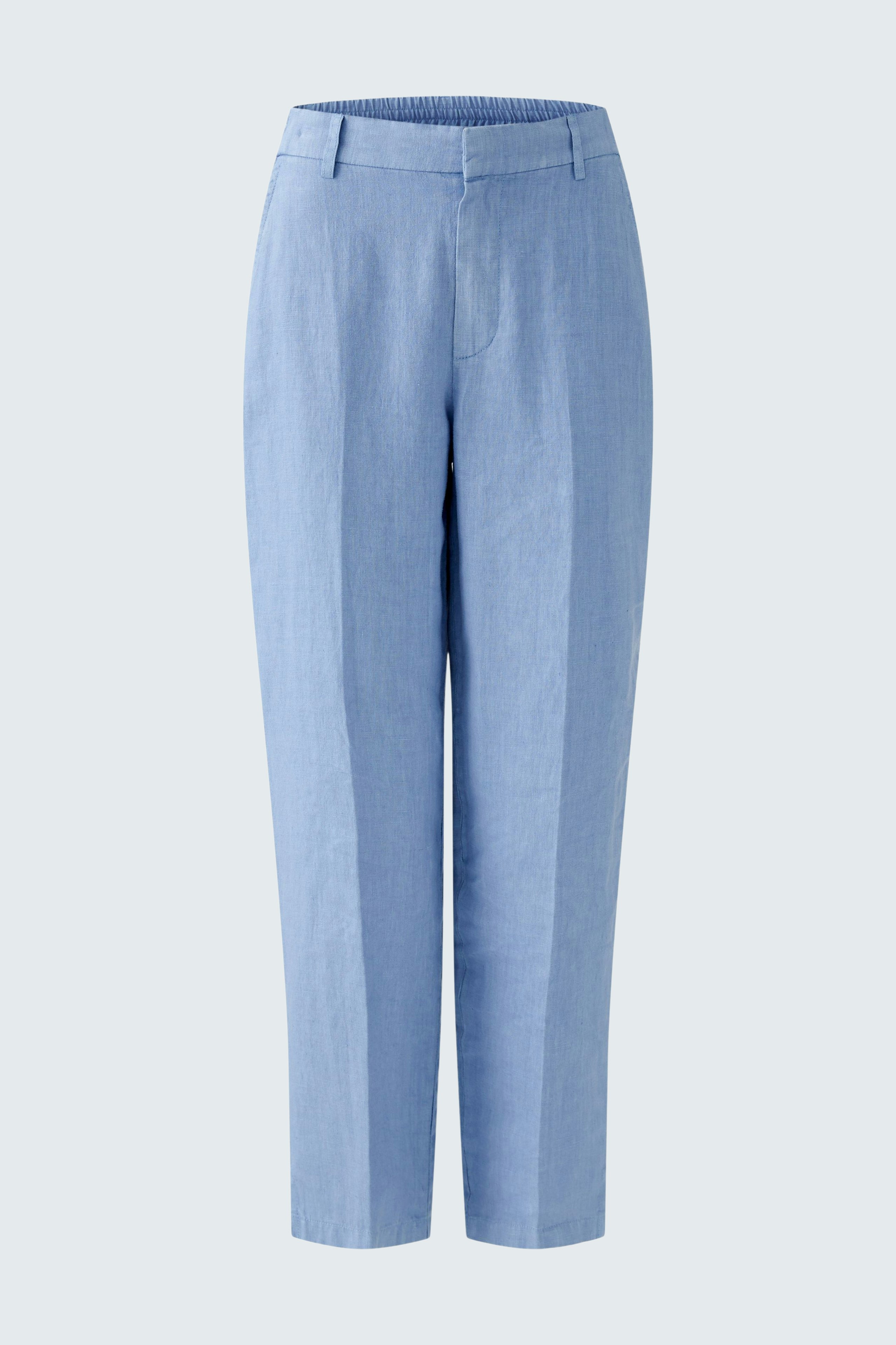 Bequeme Damen-Hose in Hellblau mit geradem Schnitt und lässigem Design.