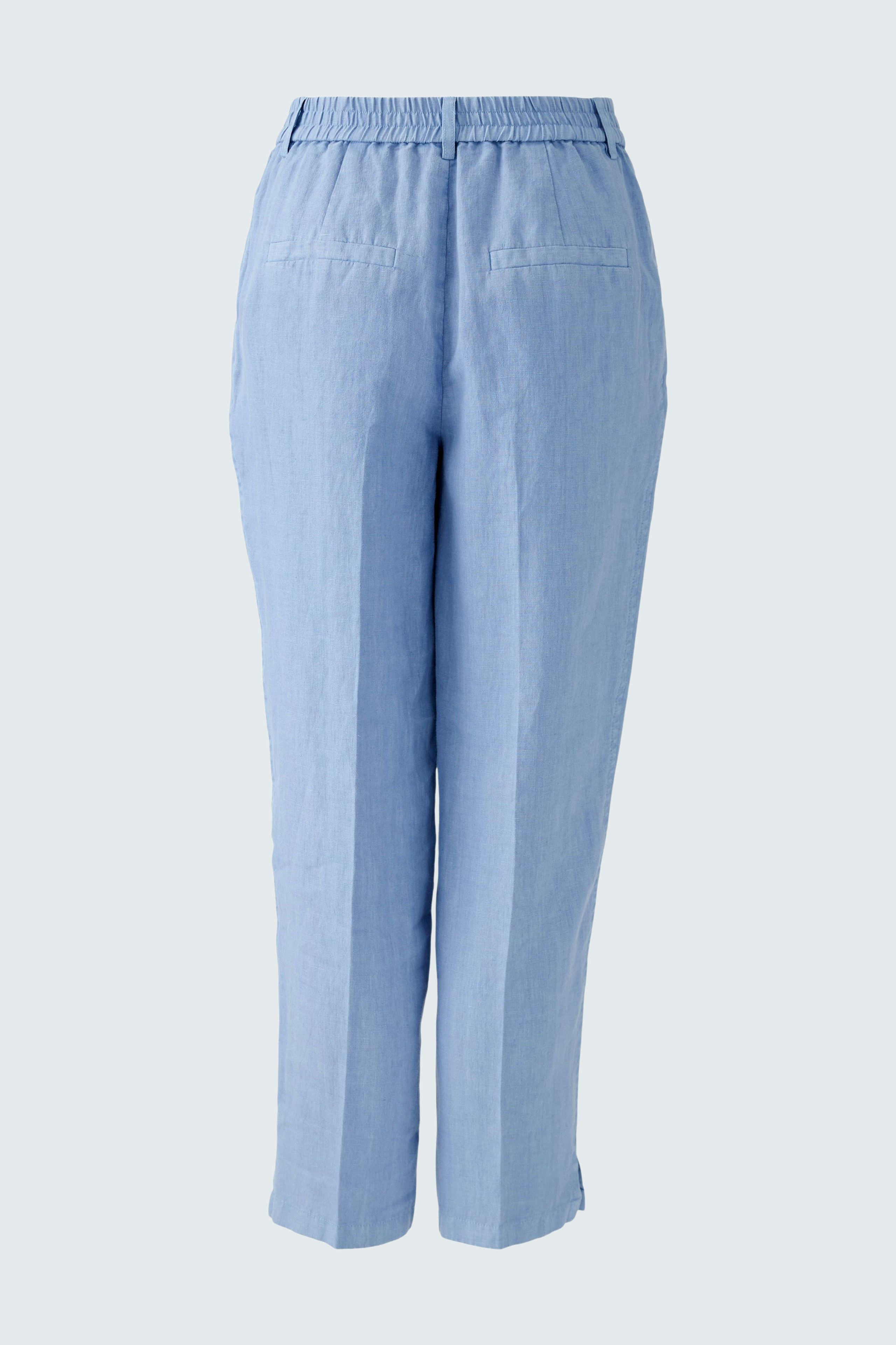 Bequeme Damen-Hose in Hellblau mit elastischem Bund und lässigem Schnitt.