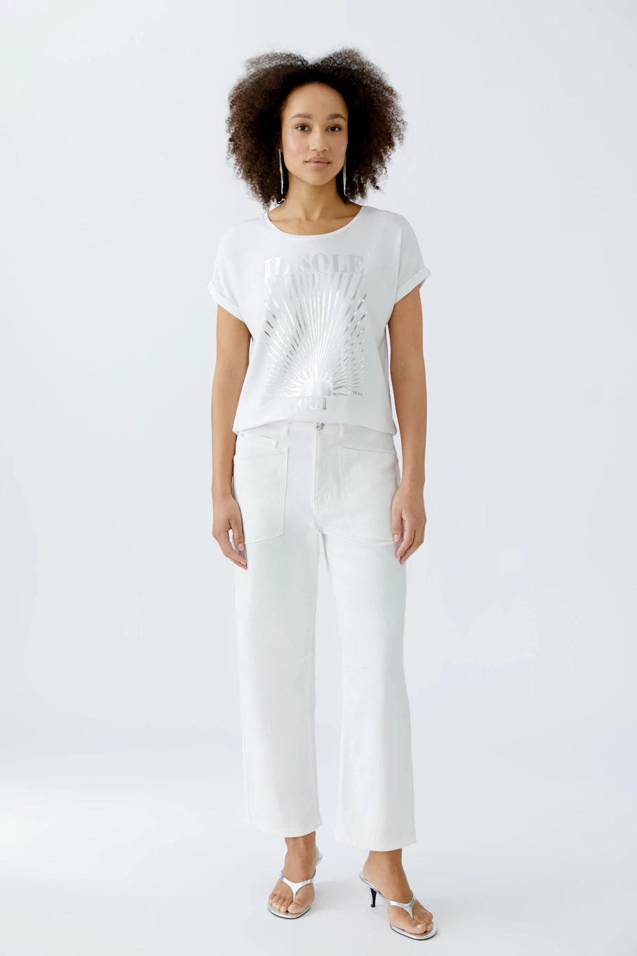 HIGH RISE jeans - optic white