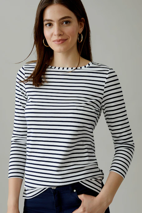 SUMIKO Langarmshirt - darkblue white
